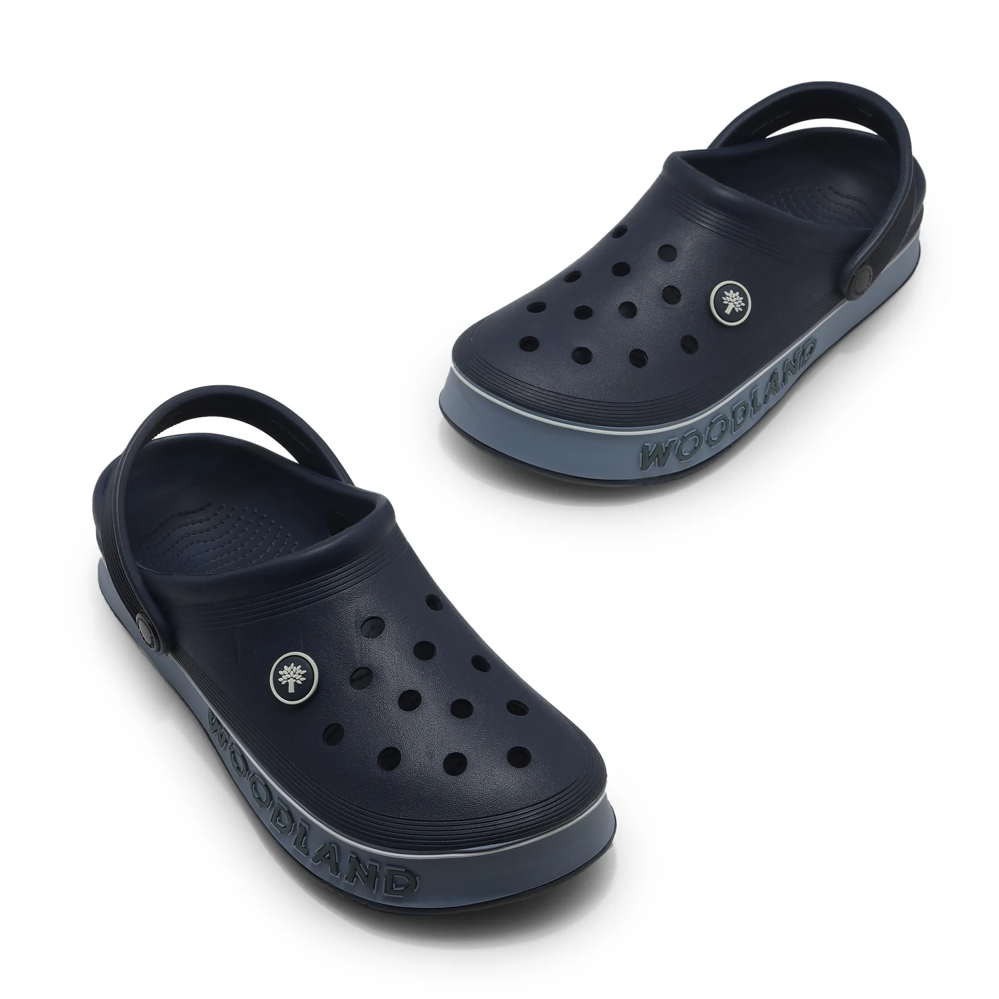 Woodland Blue / Navy Slipper Sliders For Men - Thumbnail 2