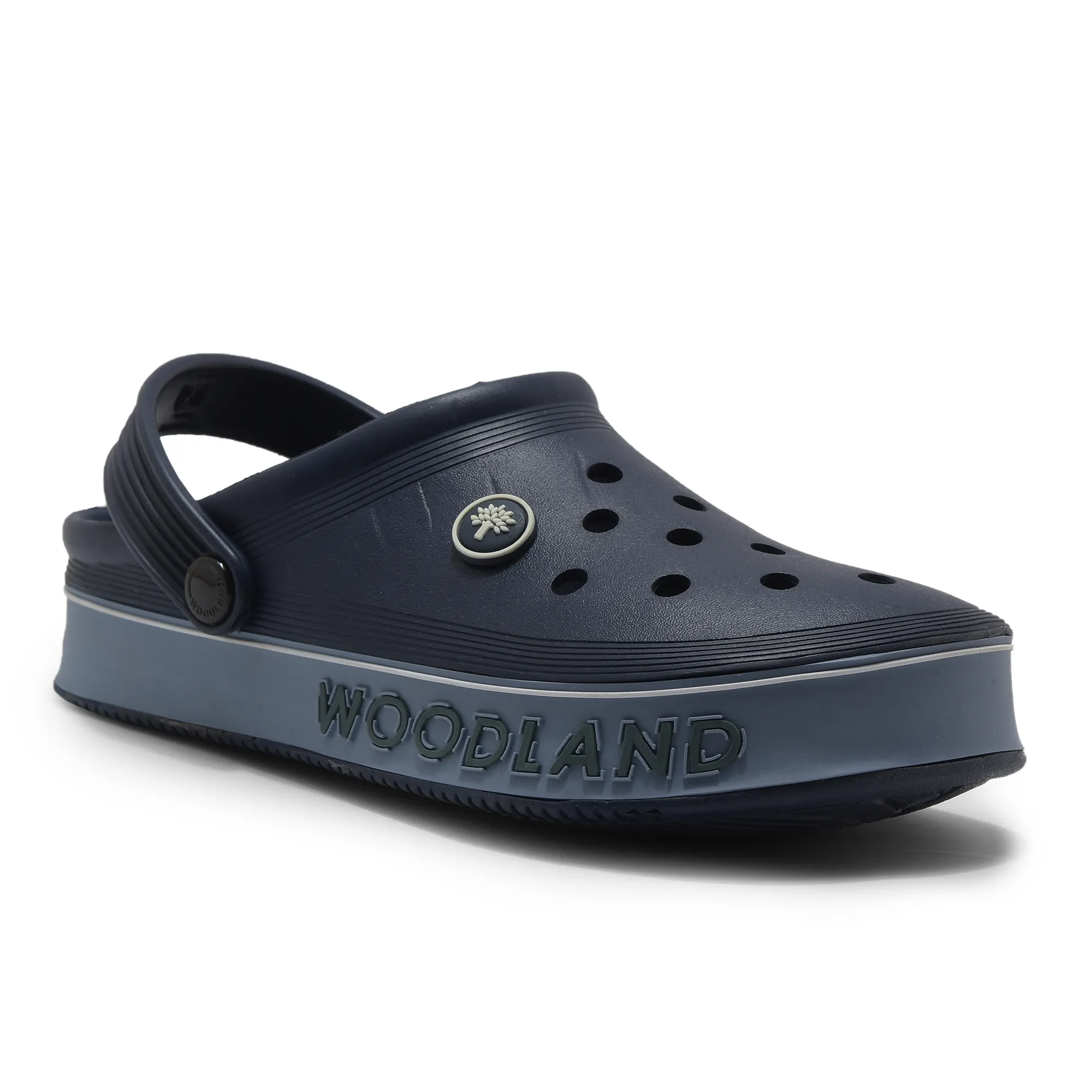Woodland Blue / Navy Slipper Sliders For Men - Thumbnail 3