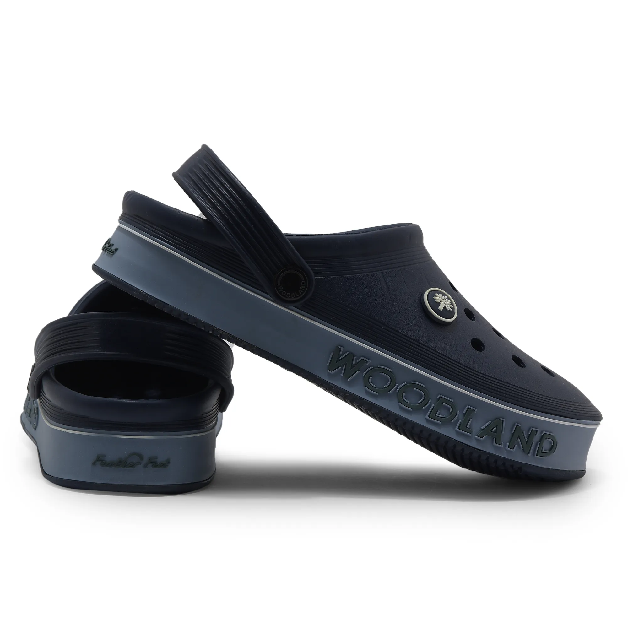 Woodland Blue / Navy Slipper Sliders For Men - Thumbnail 10