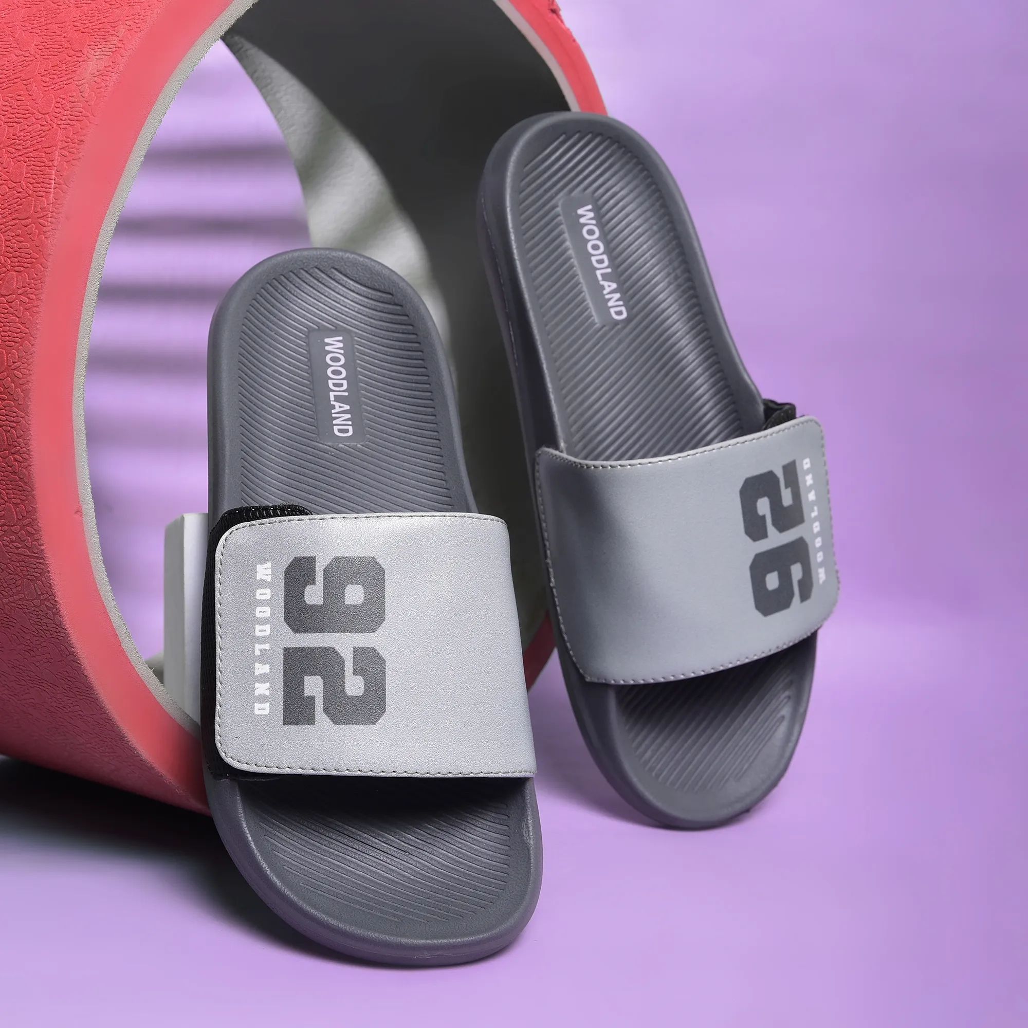 Woodland DGrey / Olive Slipper Sliders For Men - Thumbnail 9