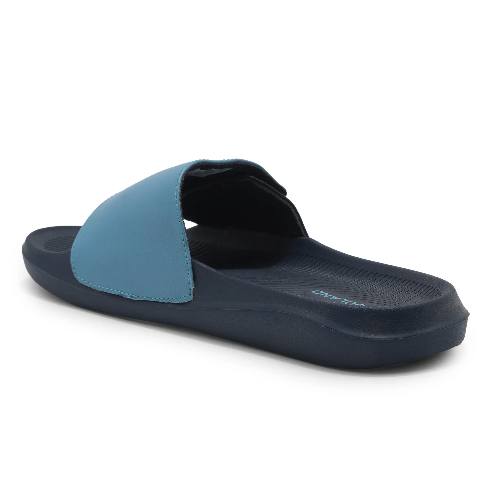 Woodland Dusk Blue / Brown Slipper Sliders For Men - Thumbnail 6
