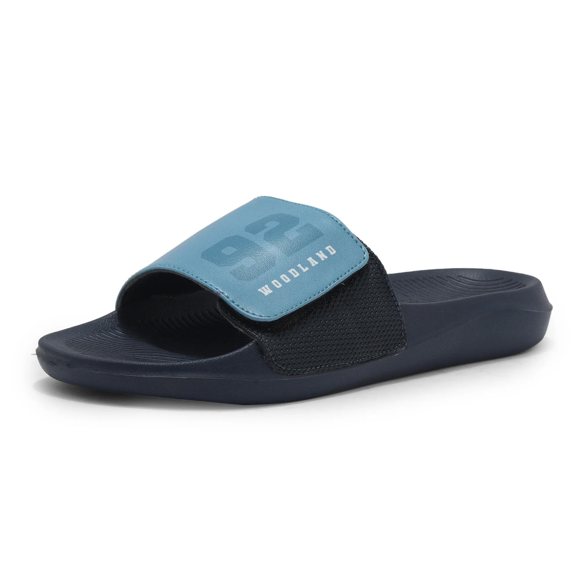 Woodland Dusk Blue / Brown Slipper Sliders For Men - Thumbnail 11