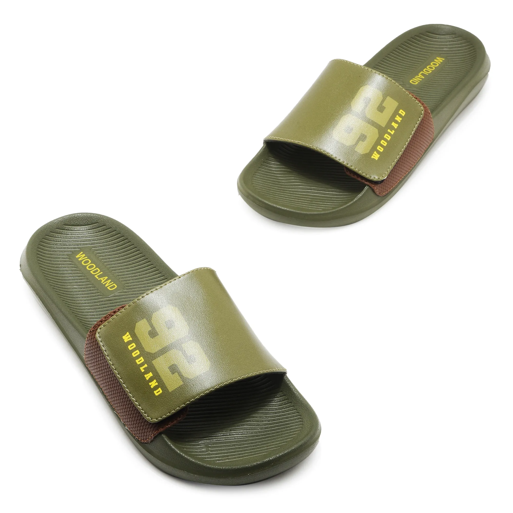 Woodland Olive / Tan Slipper Sliders For Men - Thumbnail 2