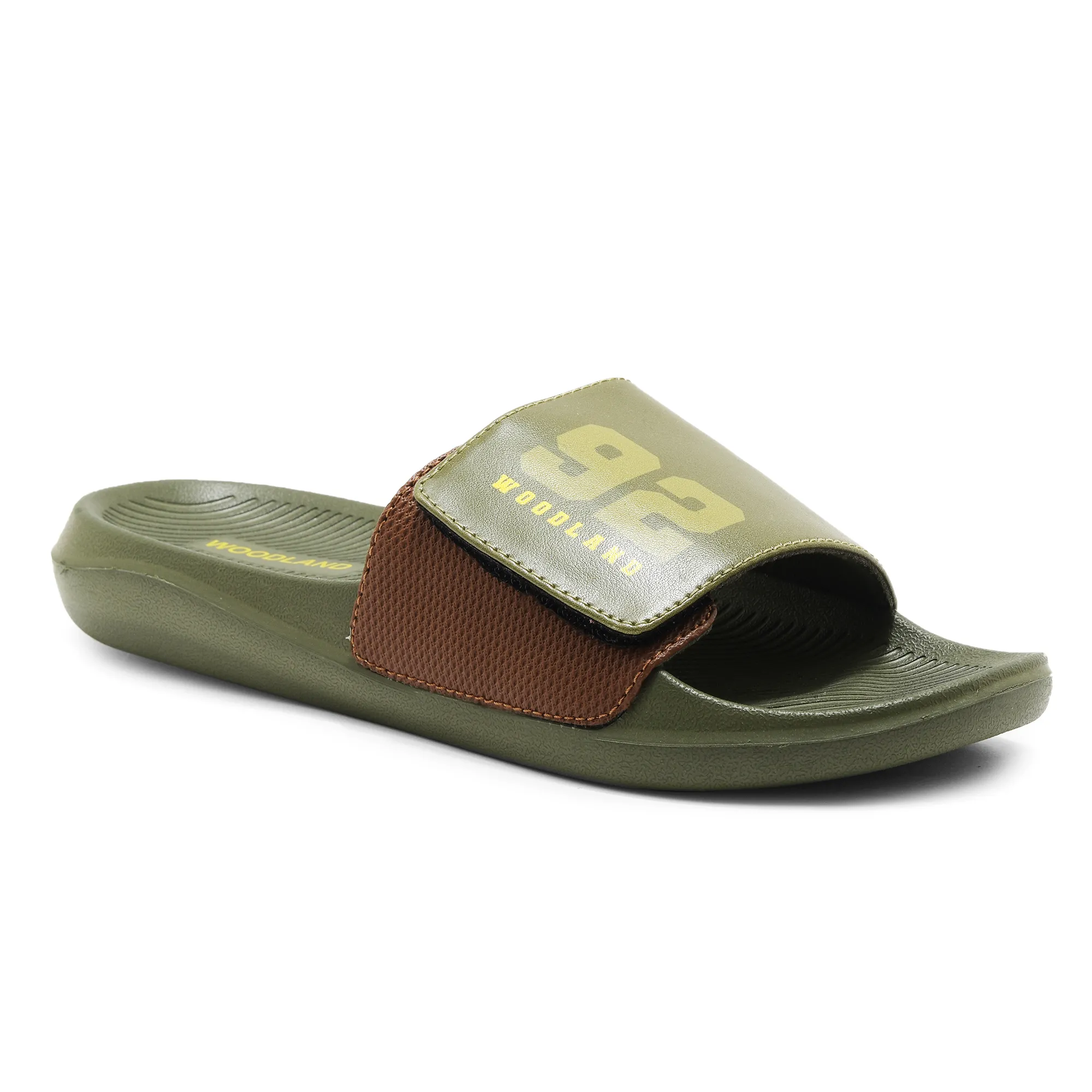 Woodland Olive / Tan Slipper Sliders For Men - Thumbnail 3