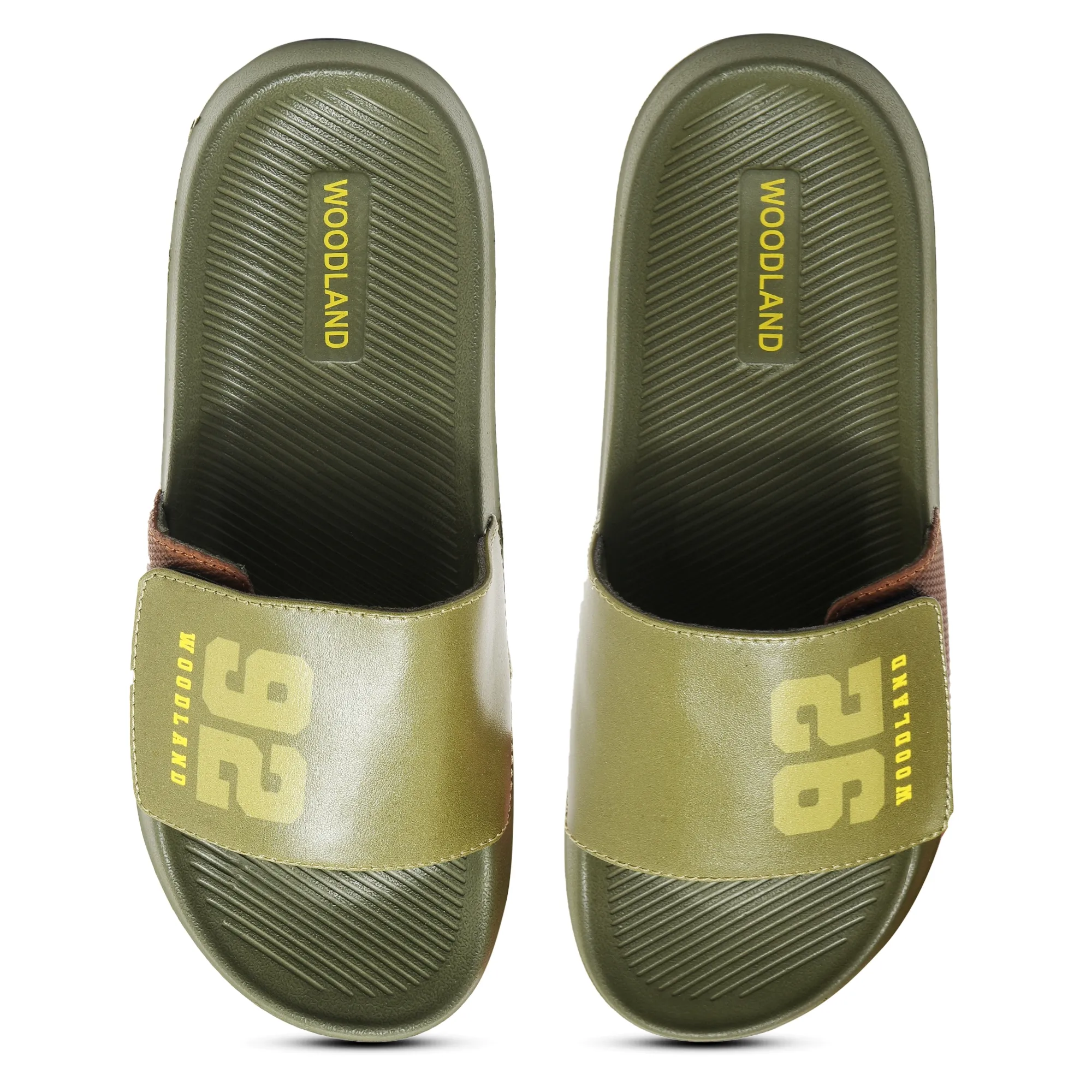 Woodland Olive / Tan Slipper Sliders For Men - Thumbnail 4