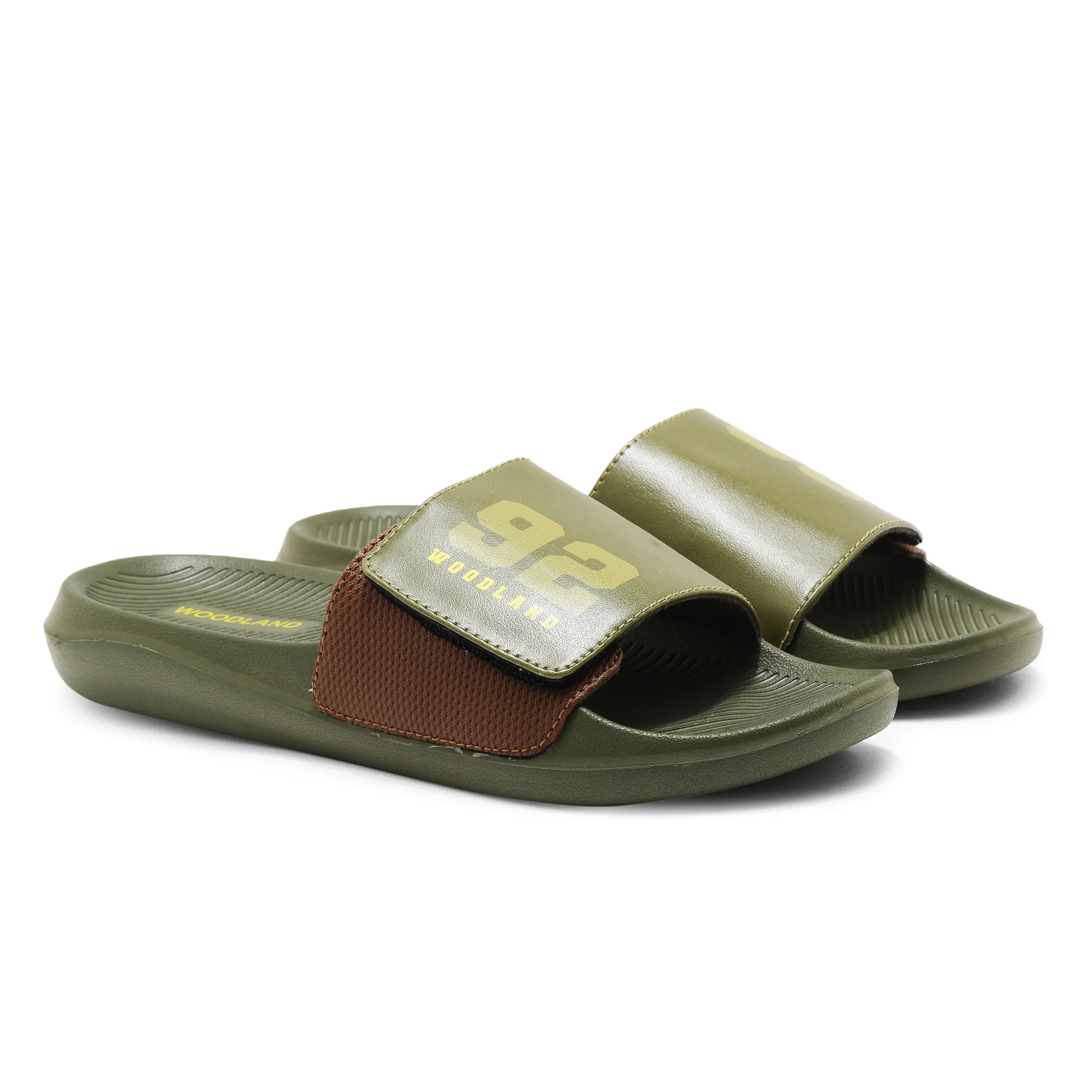 Woodland Olive / Tan Slipper Sliders For Men - Thumbnail 7