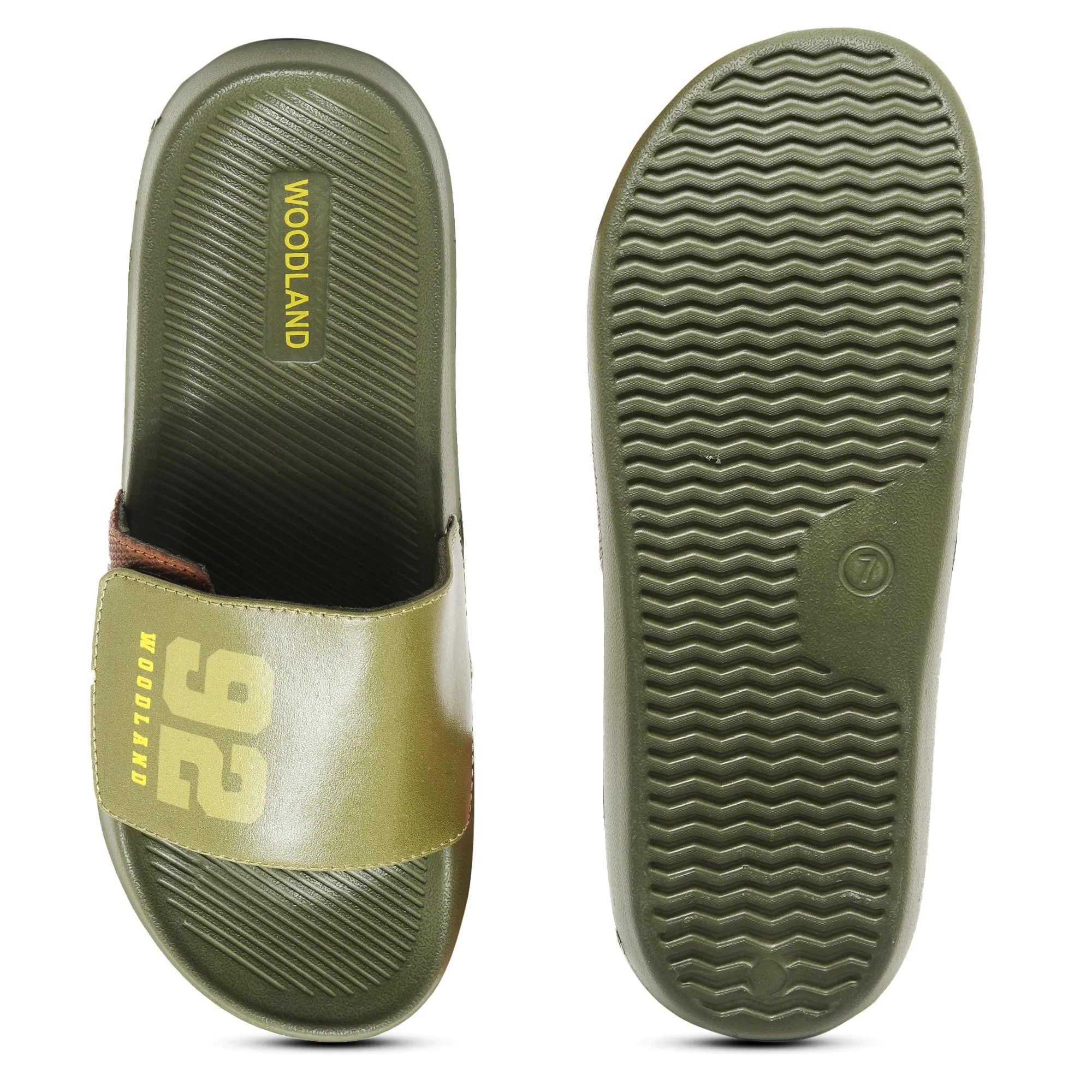 Woodland Olive / Tan Slipper Sliders For Men - Thumbnail 8