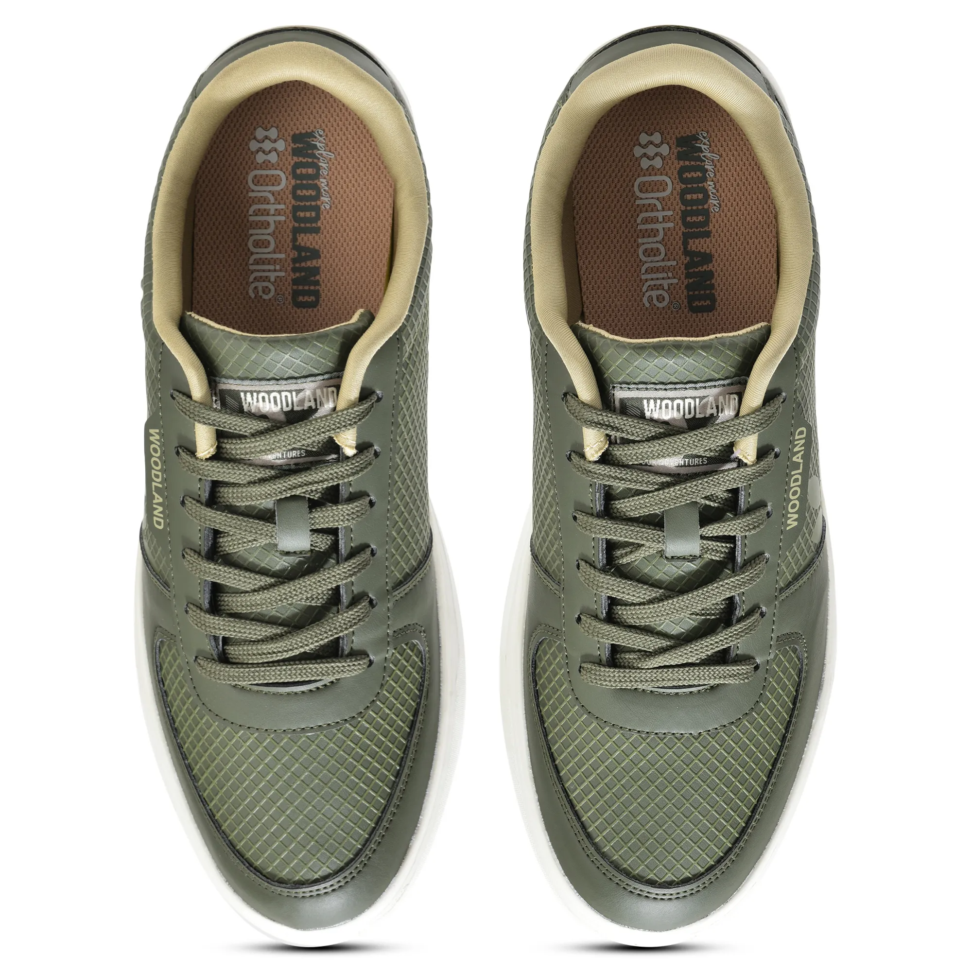 Olive Casual Sneakers for Men - Thumbnail 4