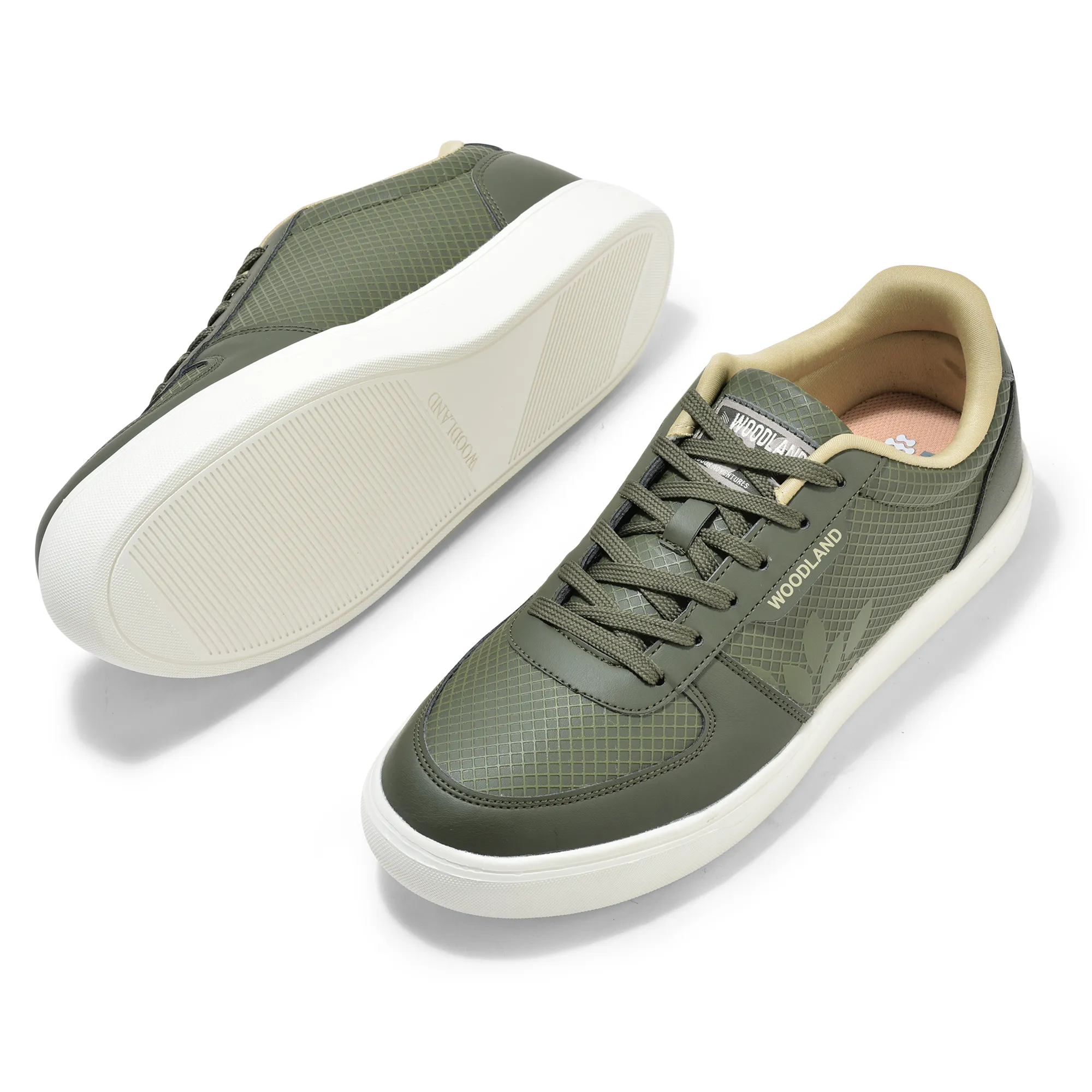 Olive Casual Sneakers for Men - Thumbnail 5
