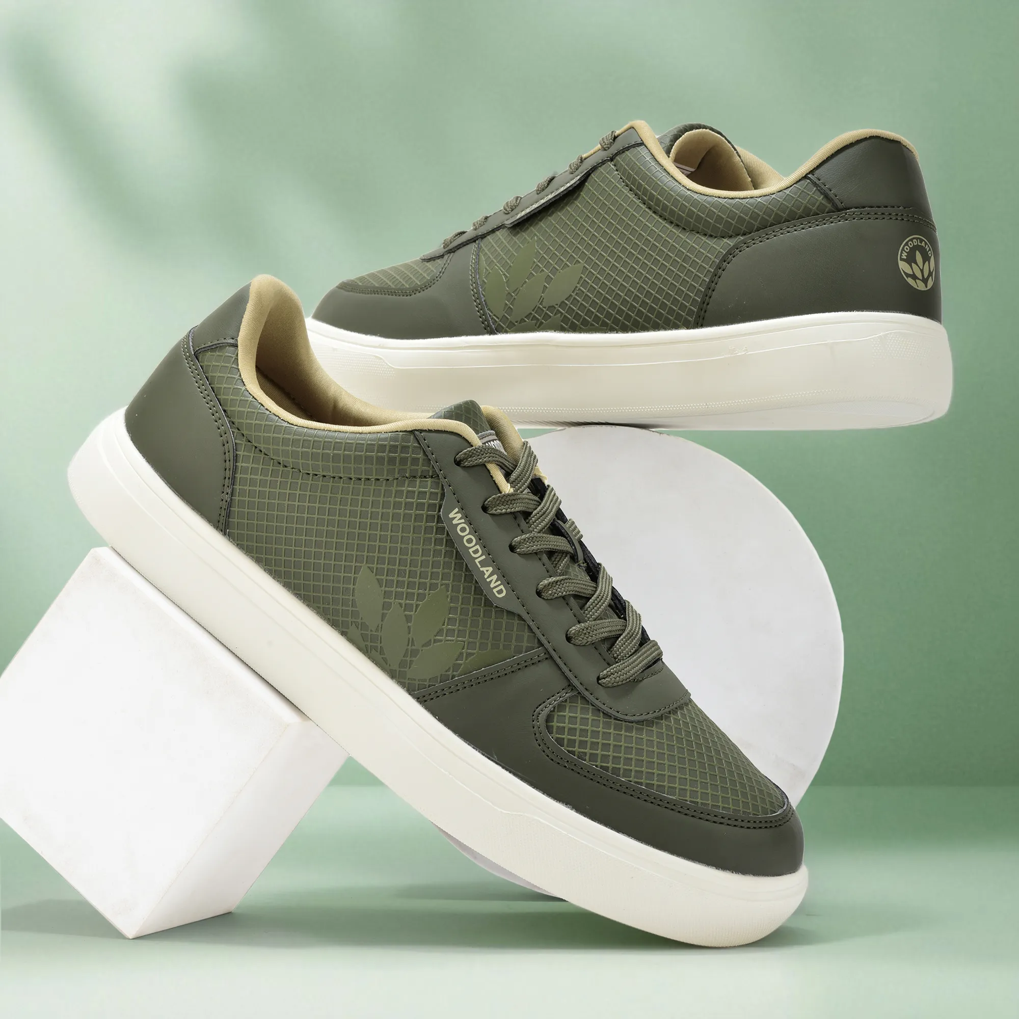 Olive Casual Sneakers for Men - Thumbnail 9