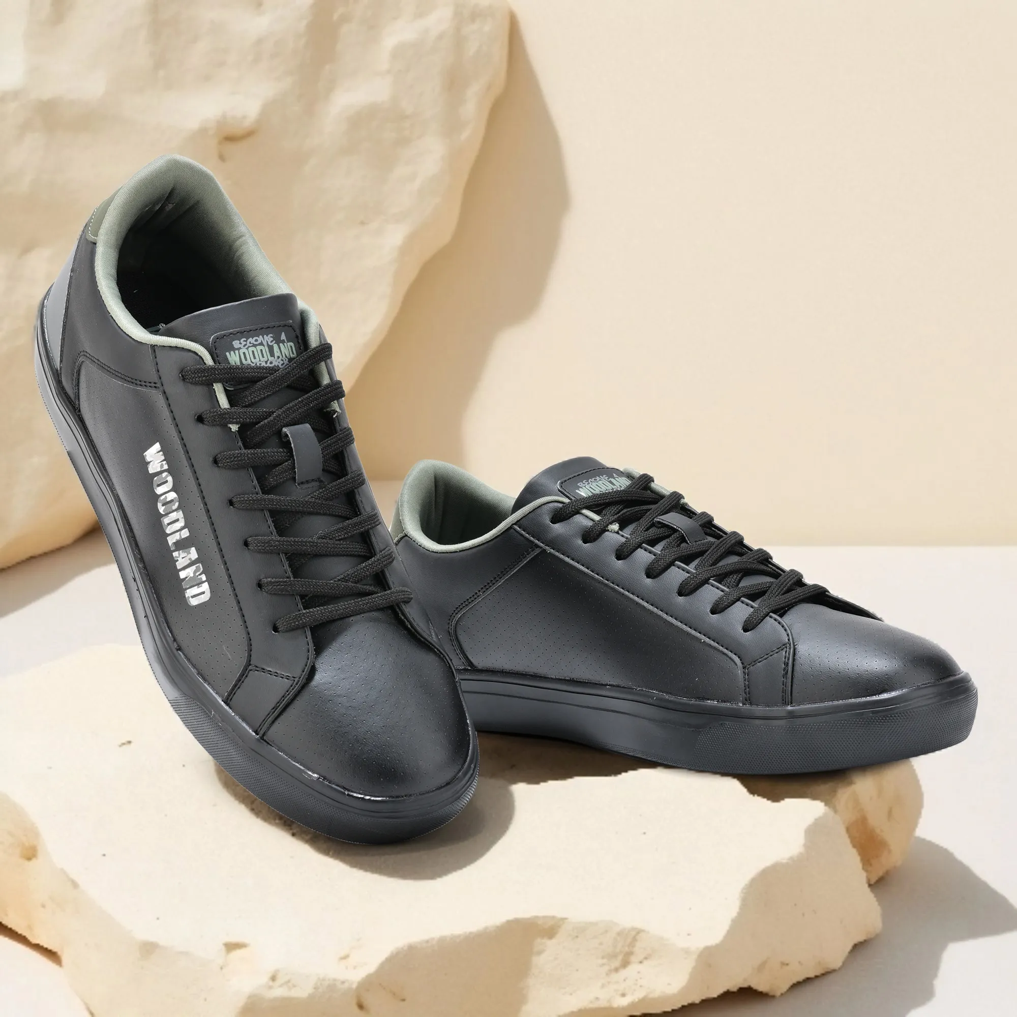 Black Casual Sneakers for Men - Thumbnail 9