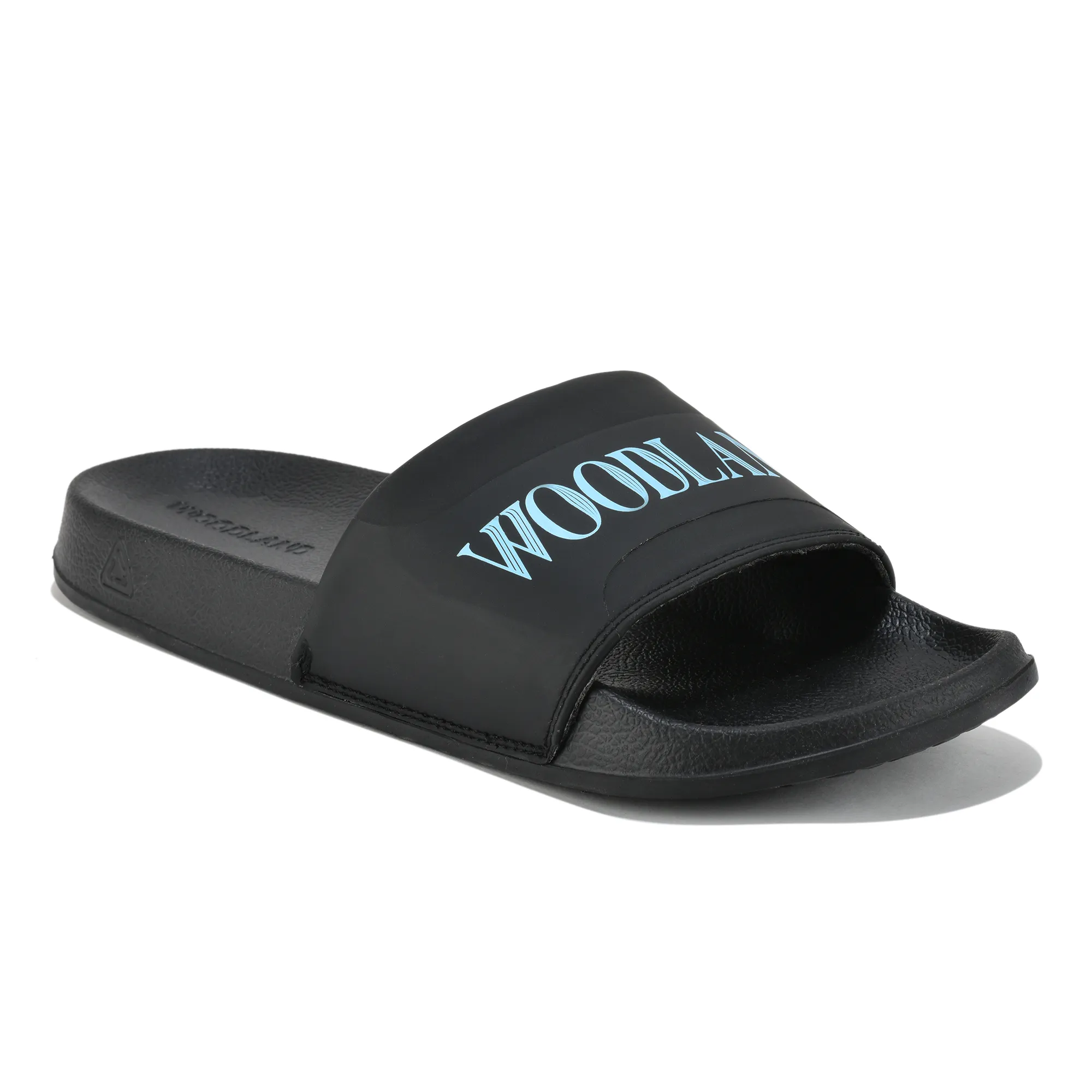 Men Black Polyurethane Casual Slippers - Thumbnail 3