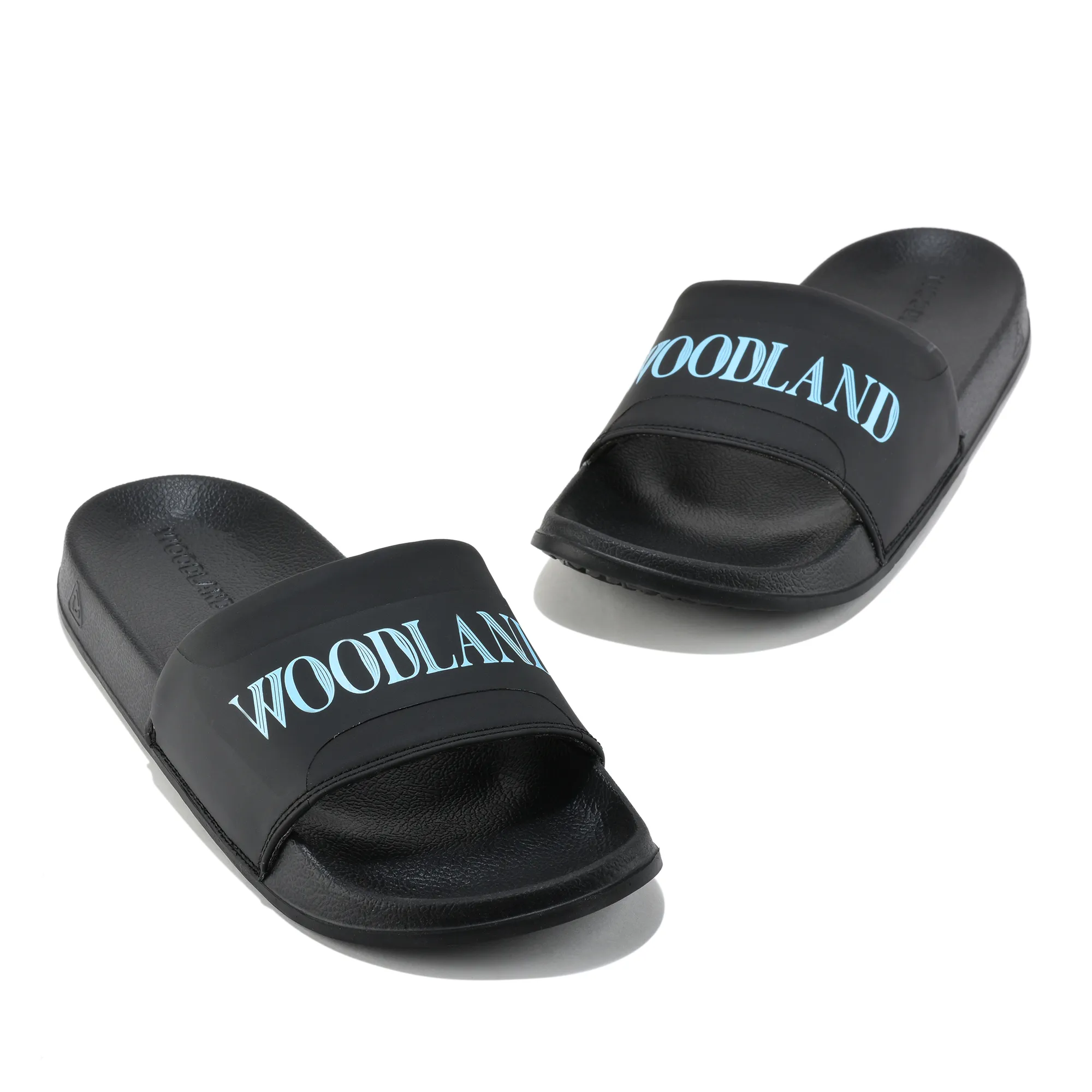 Men Black Polyurethane Casual Slippers - Thumbnail 4