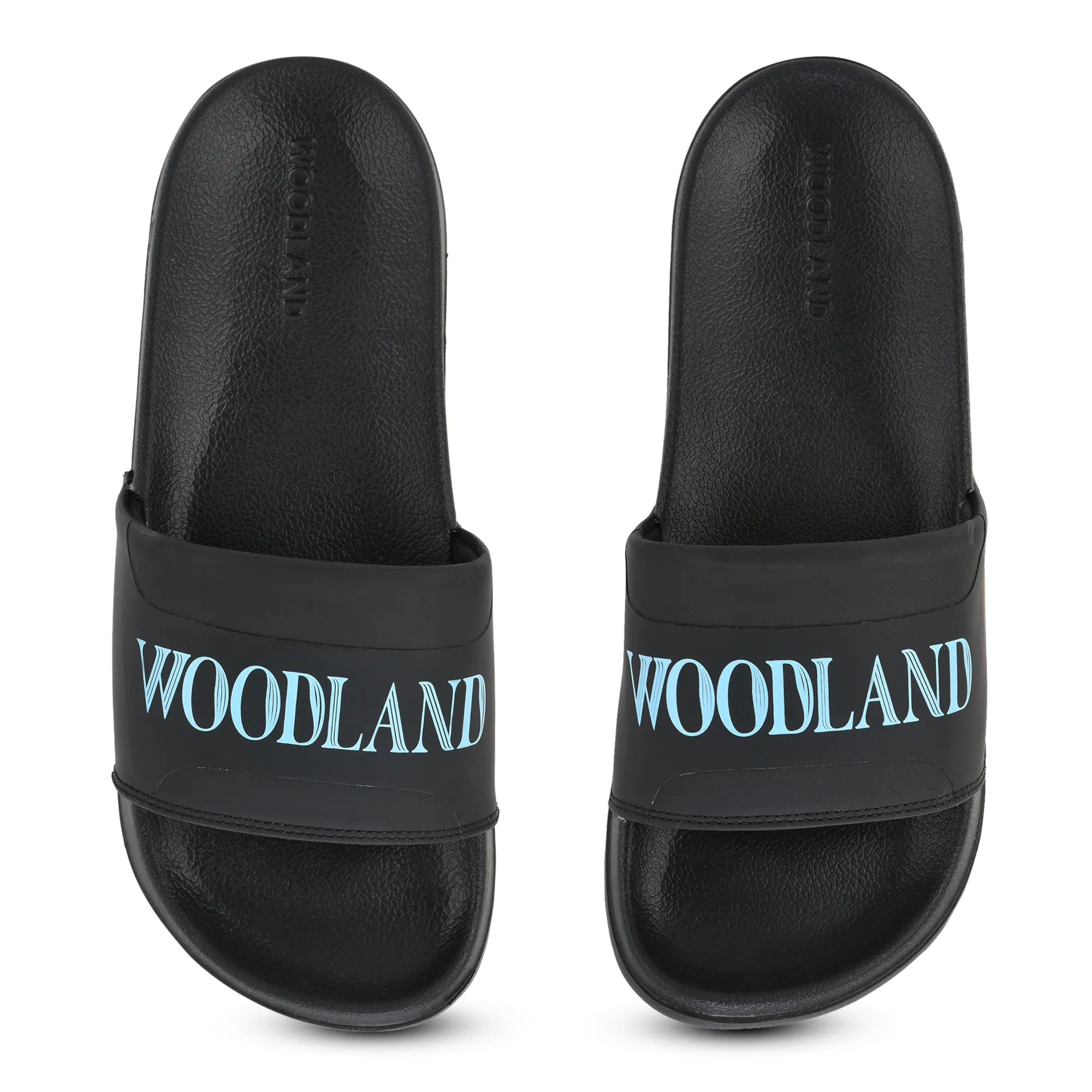Men Black Polyurethane Casual Slippers - Thumbnail 5