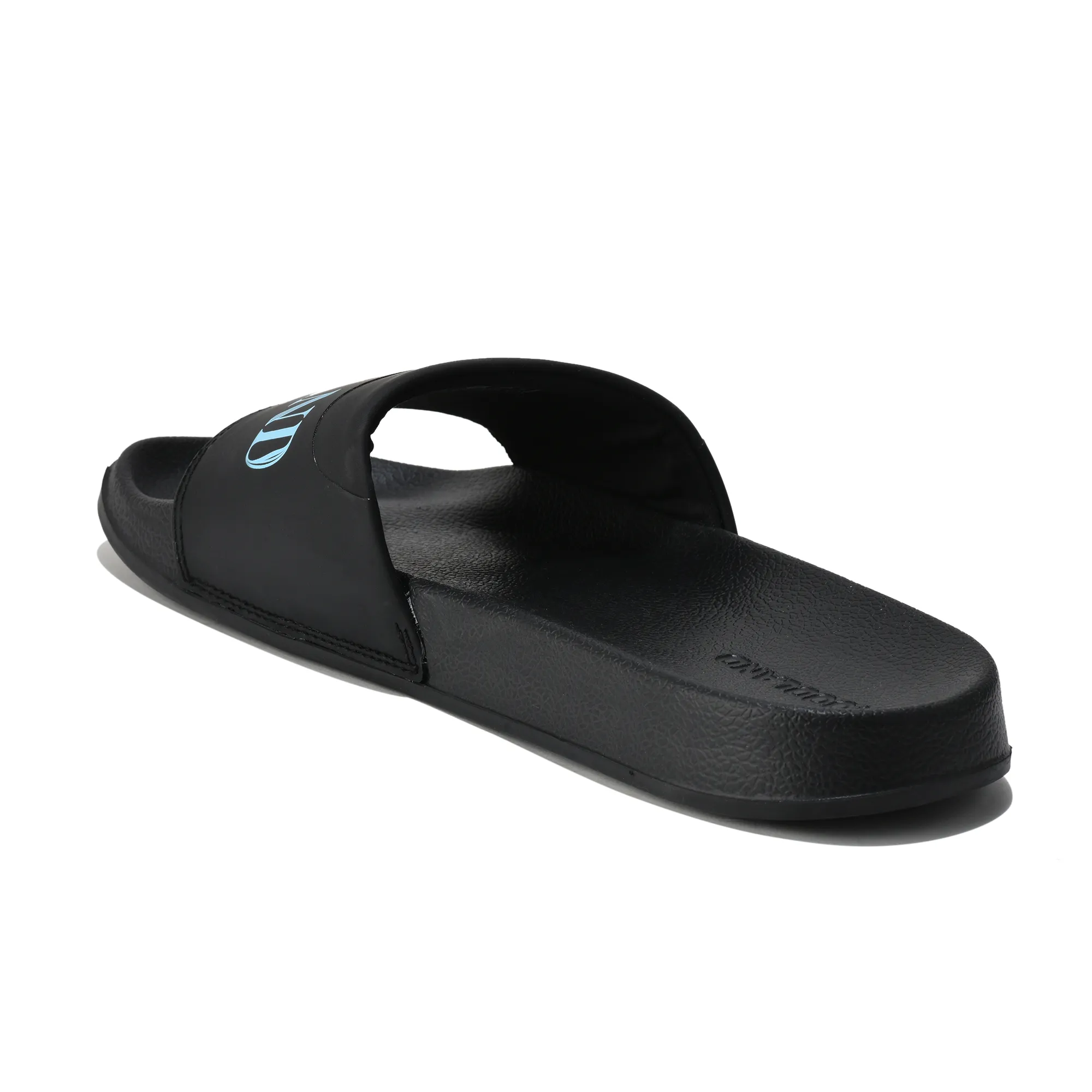 Men Black Polyurethane Casual Slippers - Thumbnail 7