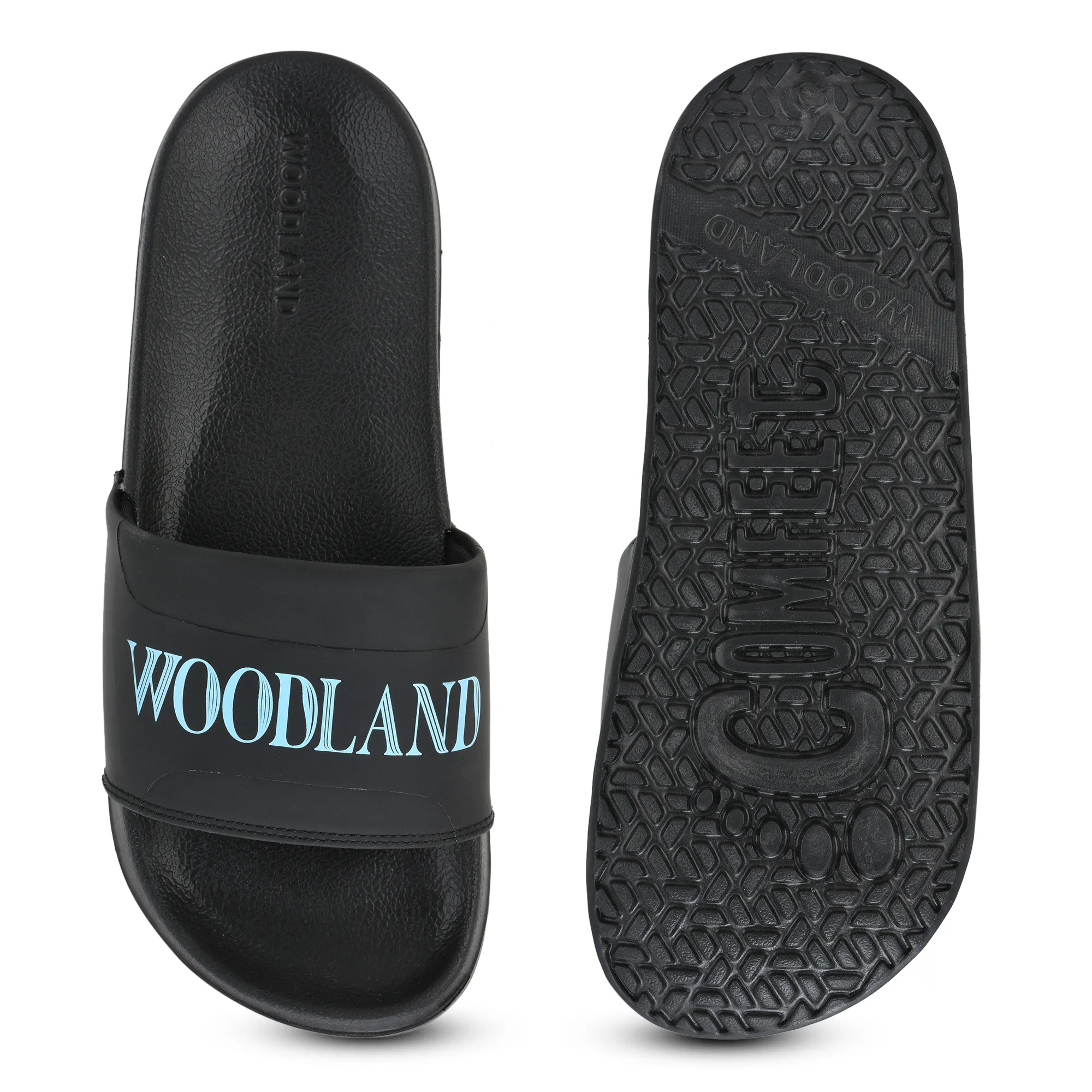 Men Black Polyurethane Casual Slippers - Thumbnail 9