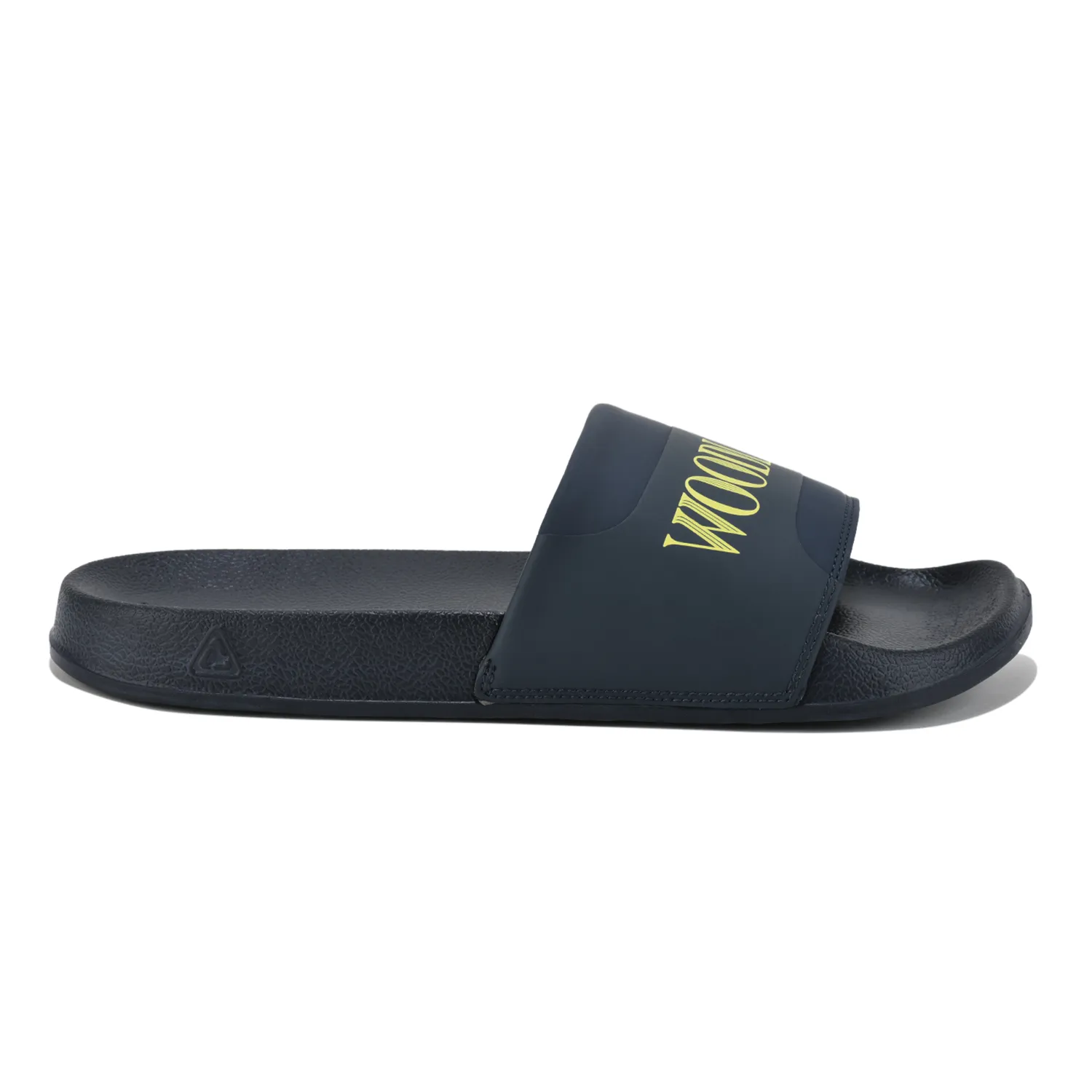 Men Navy Polyurethane Casual Slippers - Thumbnail 2