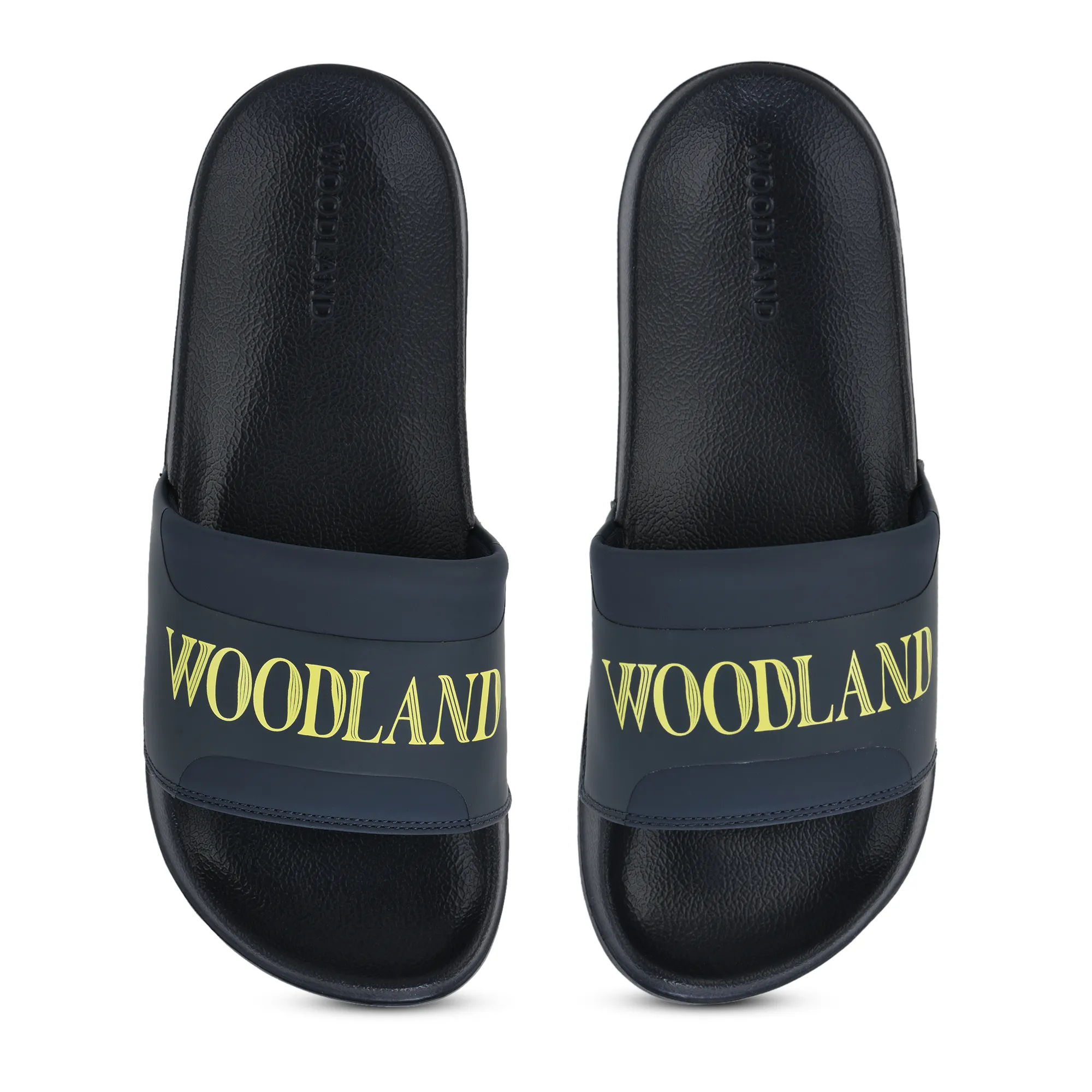Men Navy Polyurethane Casual Slippers - Thumbnail 5