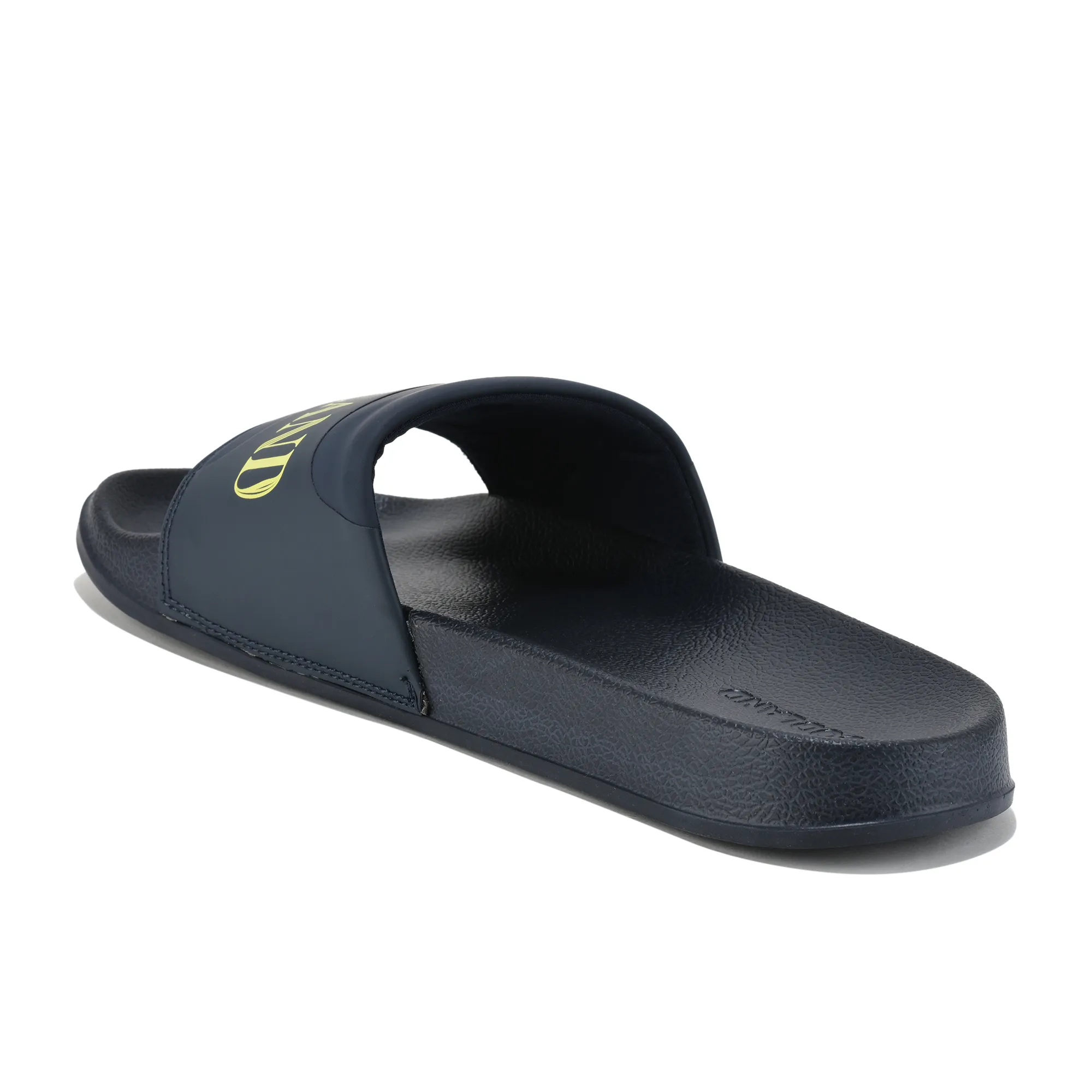 Men Navy Polyurethane Casual Slippers - Thumbnail 7