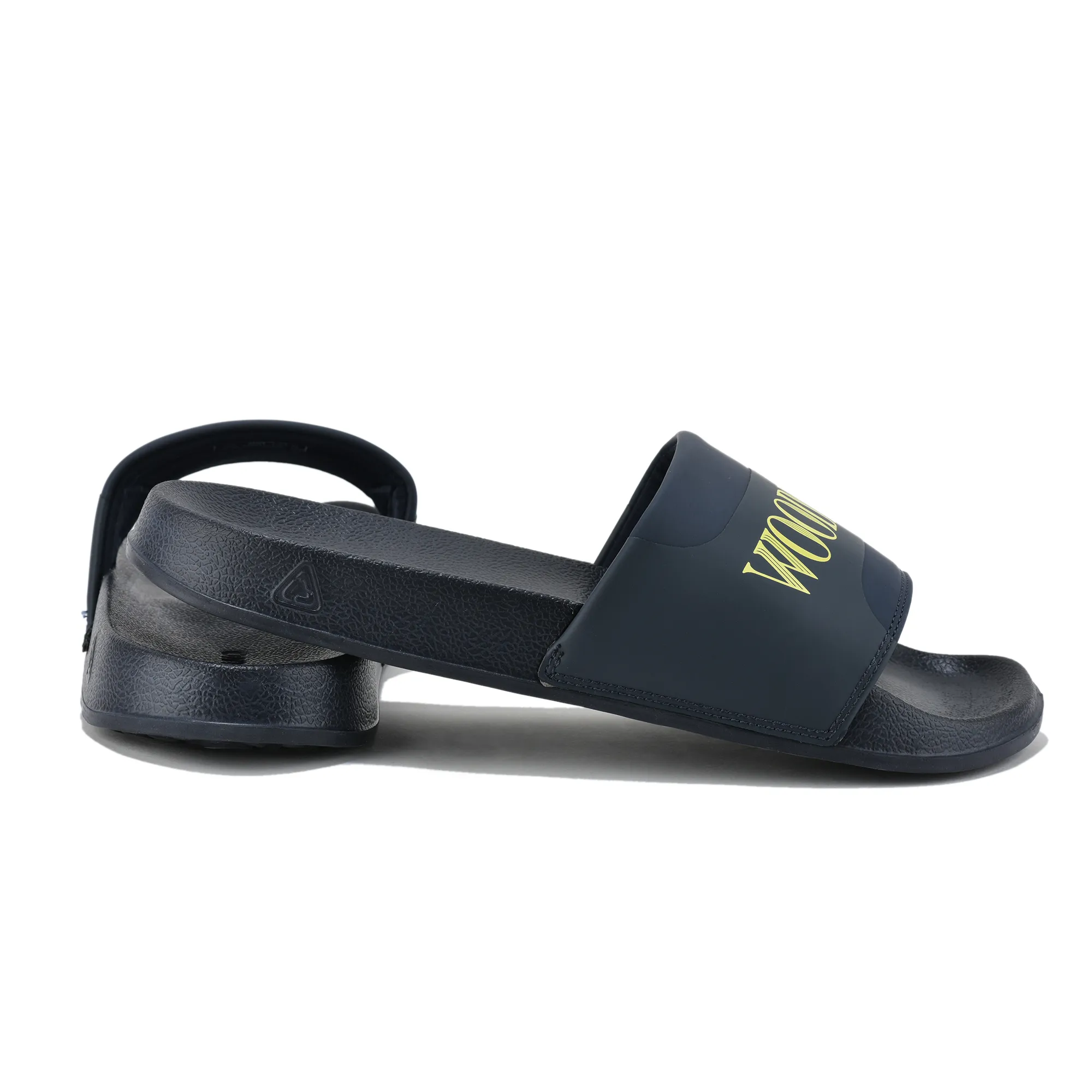 Men Navy Polyurethane Casual Slippers - Thumbnail 10