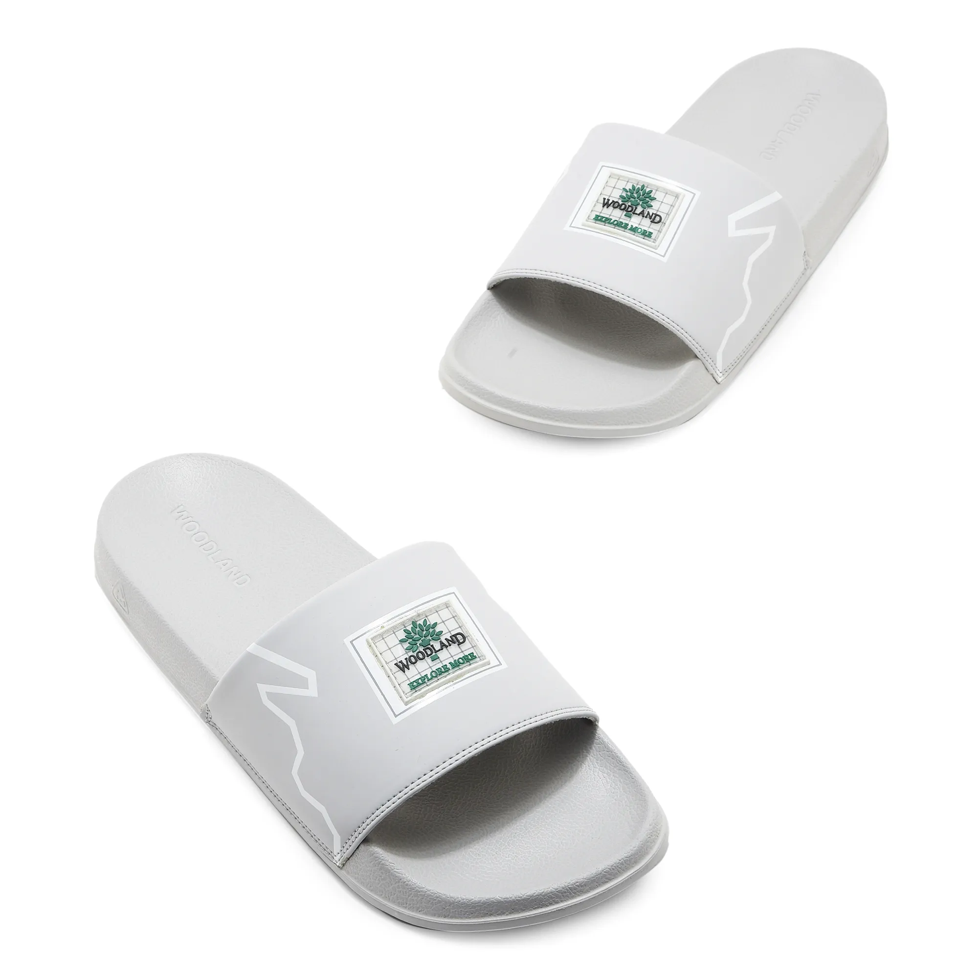 Woodland Grey Slipper Sliders For Men - Thumbnail 2