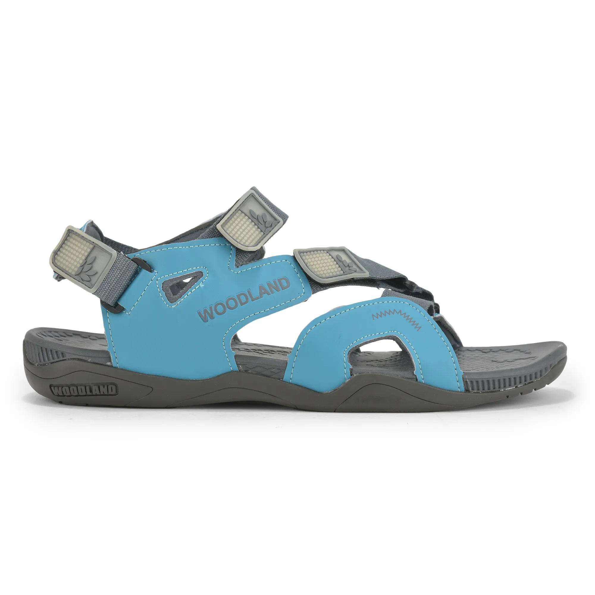 Blue/Grey Pu Mens Sports Sandal - Thumbnail 2