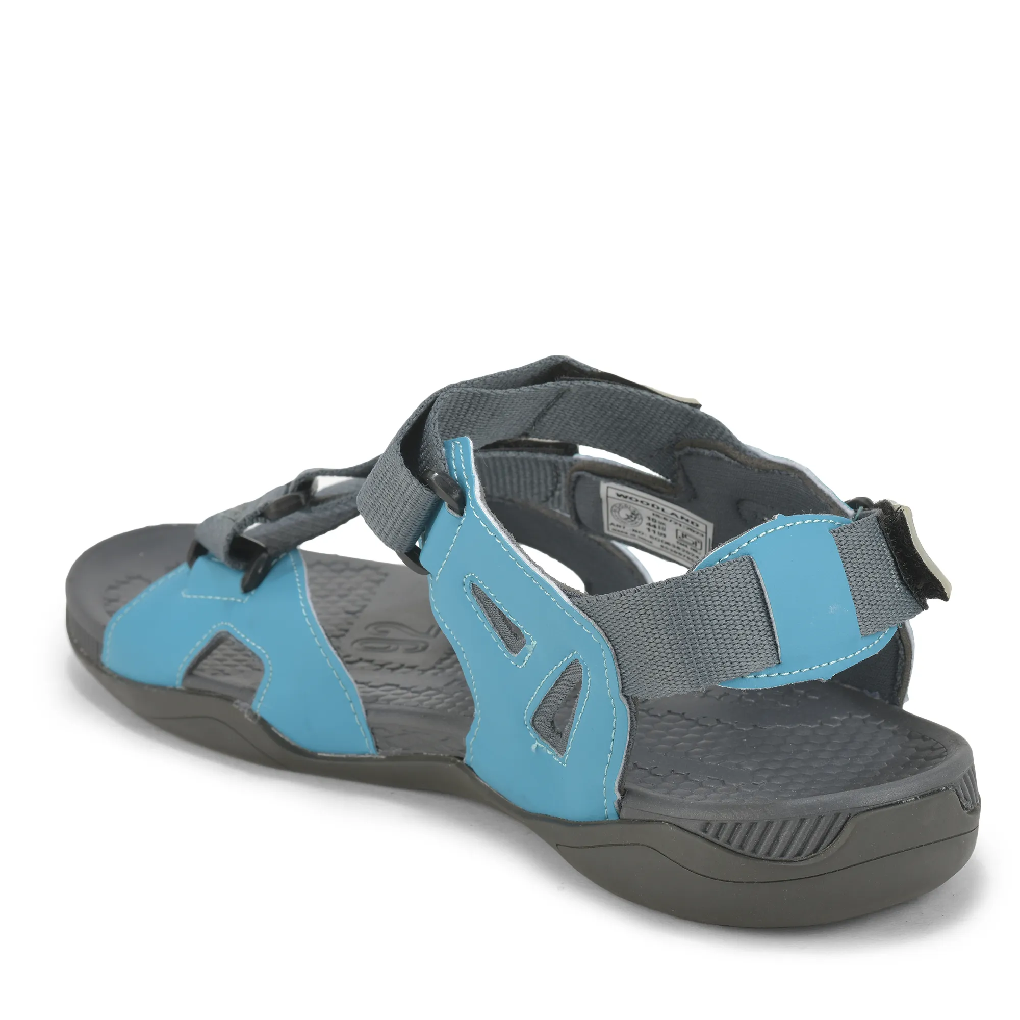 Blue/Grey Pu Mens Sports Sandal - Thumbnail 8