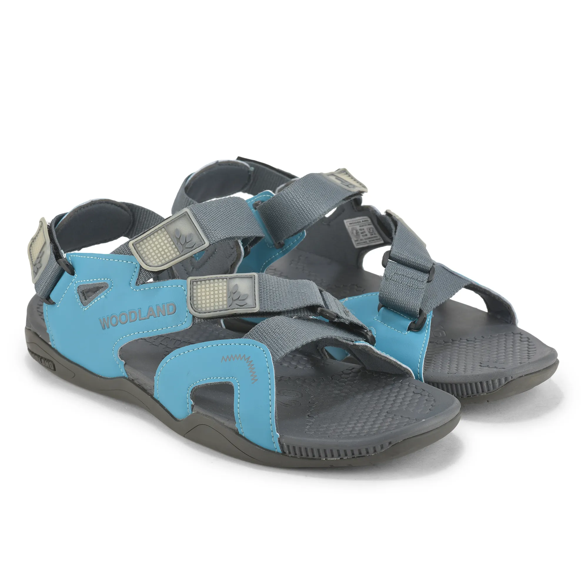 Blue/Grey Pu Mens Sports Sandal - Thumbnail 9