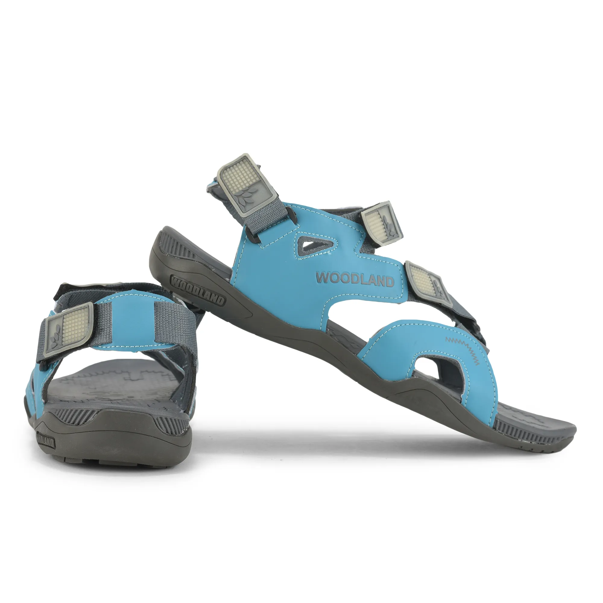 Blue/Grey Pu Mens Sports Sandal - Thumbnail 11