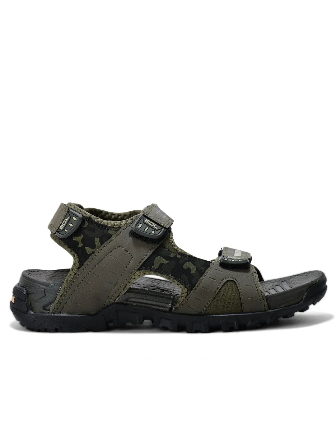 Black Pu Multi Strap Mens Sports Sandals 2