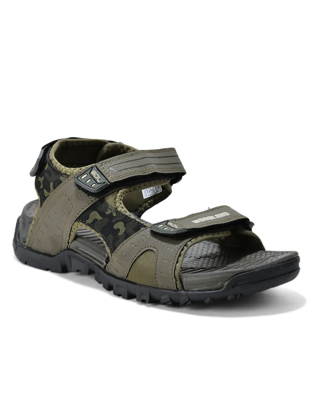 Black Pu Multi Strap Mens Sports Sandals 12