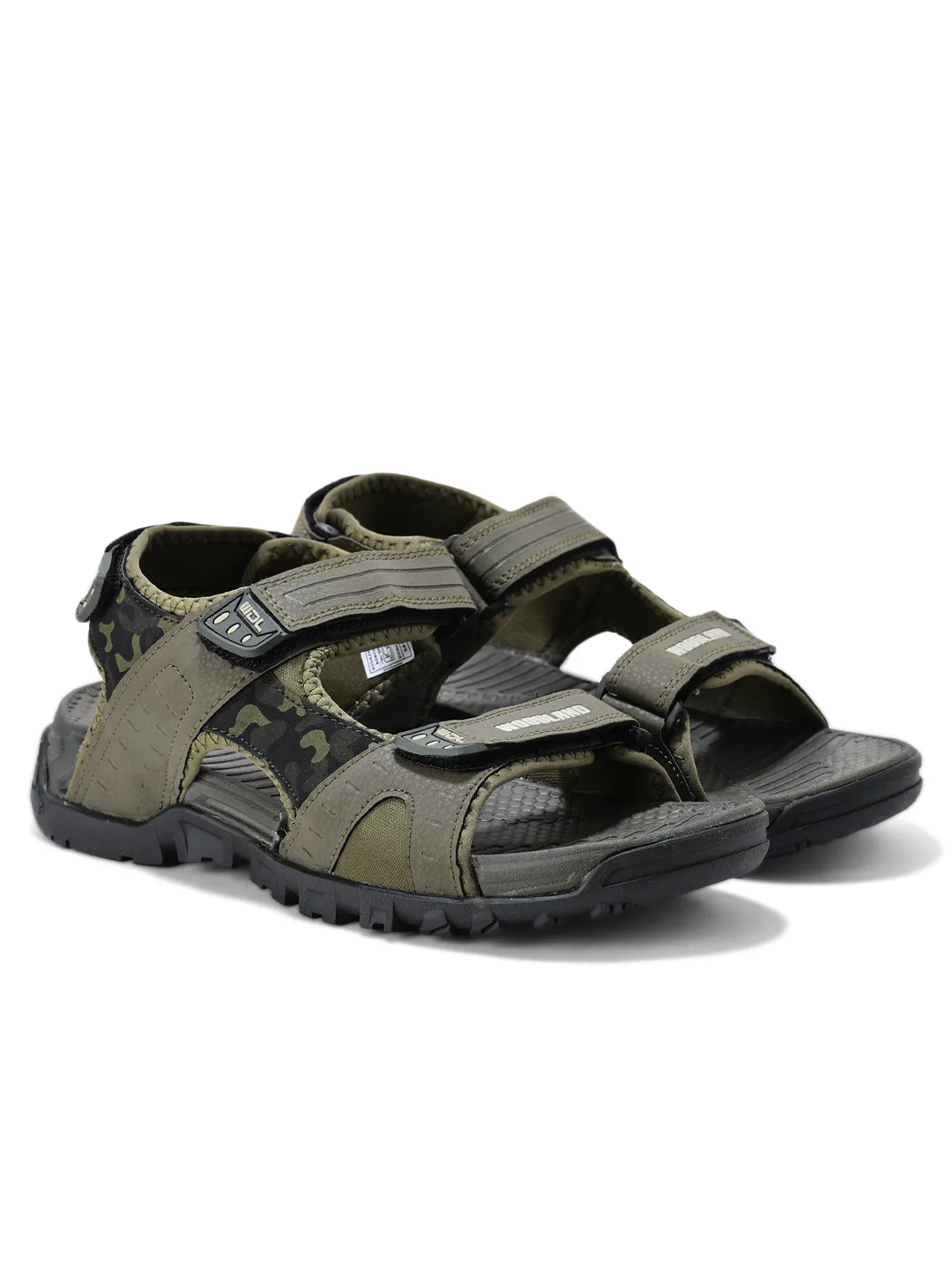 Black Pu Multi Strap Mens Sports Sandals 8