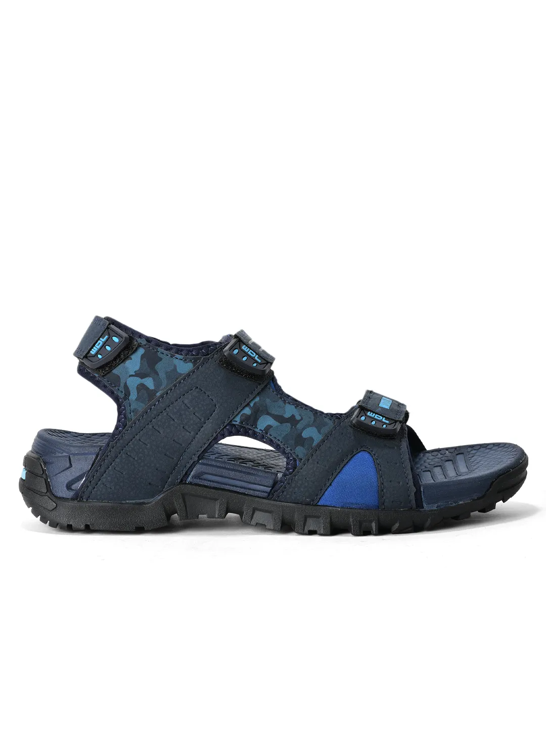 Navy Pu Multi Strap Mens Sports Sandals 2