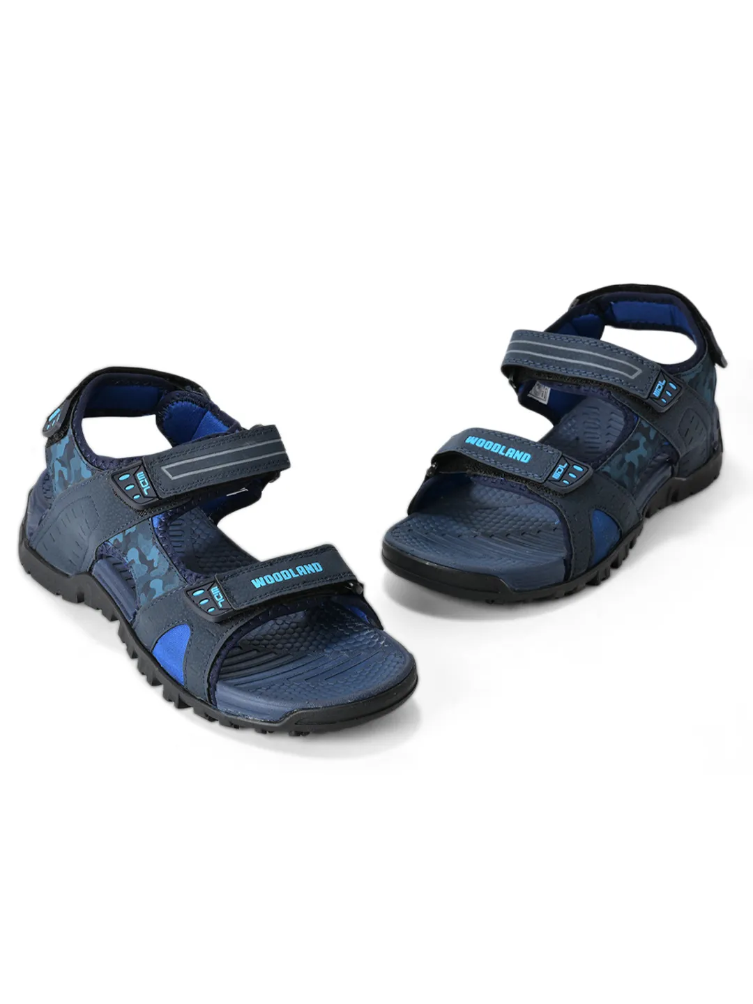 Navy Pu Multi Strap Mens Sports Sandals 3