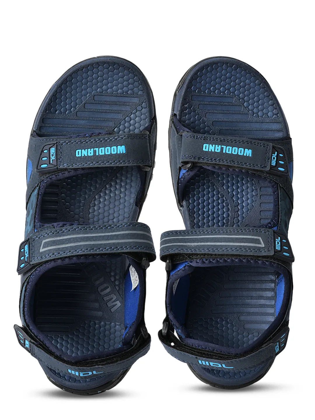 Navy Pu Multi Strap Mens Sports Sandals 5