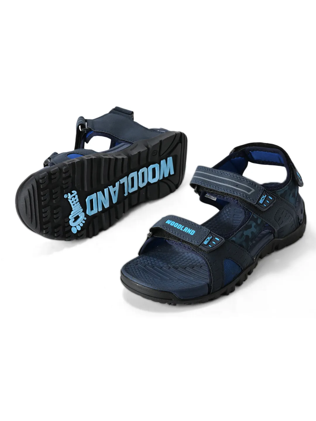 Navy Pu Multi Strap Mens Sports Sandals 6