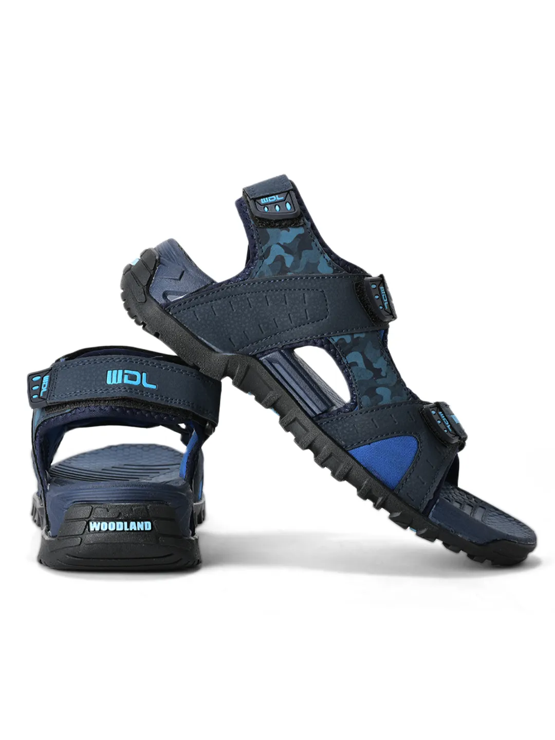 Navy Pu Multi Strap Mens Sports Sandals 10