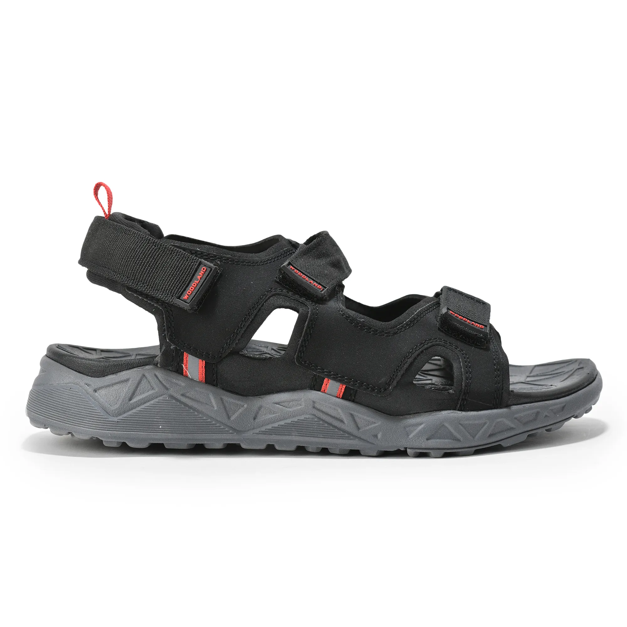 Woodland Men Black Trailbound Outdoor Sports Sandals - Thumbnail 2