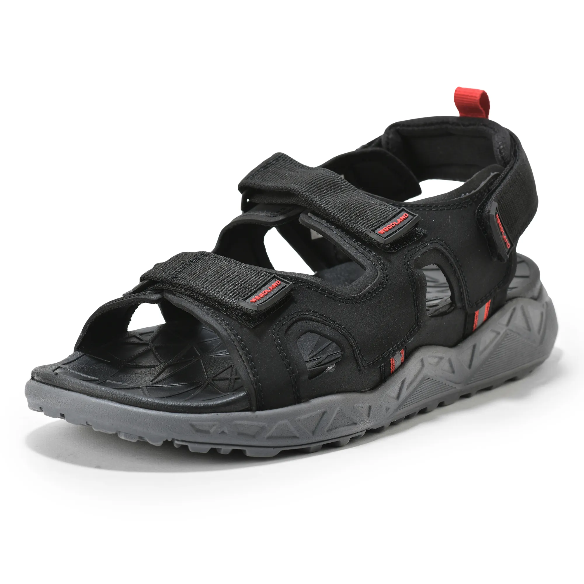 Woodland Men Black Trailbound Outdoor Sports Sandals - Thumbnail 3