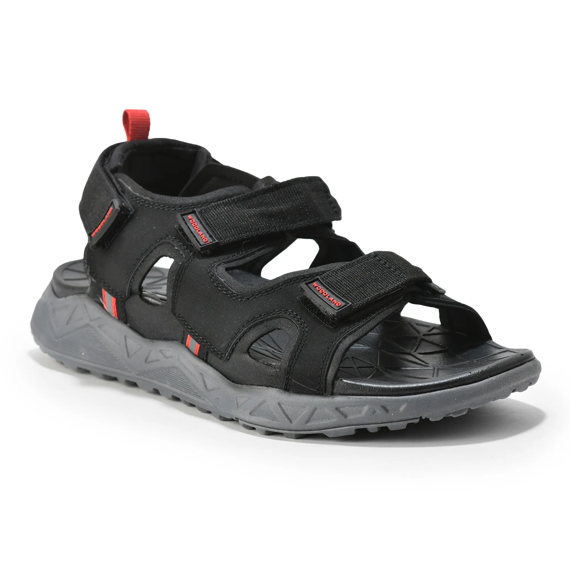 Woodland Men Black Trailbound Outdoor Sports Sandals - Thumbnail 4