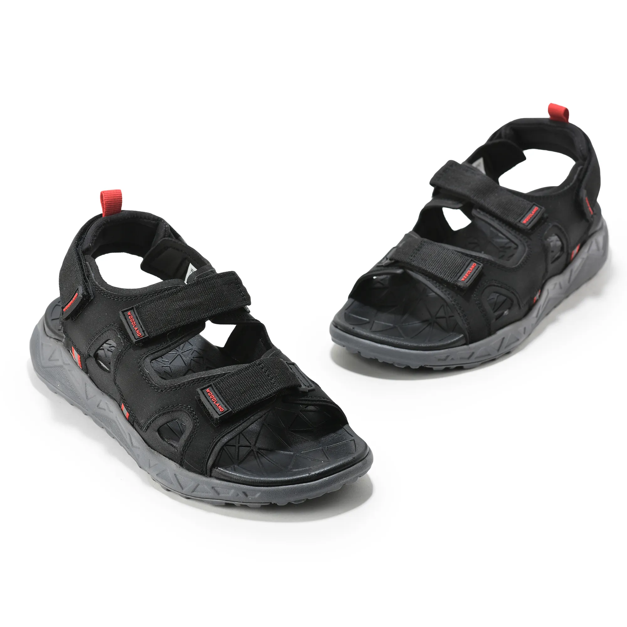 Woodland Men Black Trailbound Outdoor Sports Sandals - Thumbnail 5