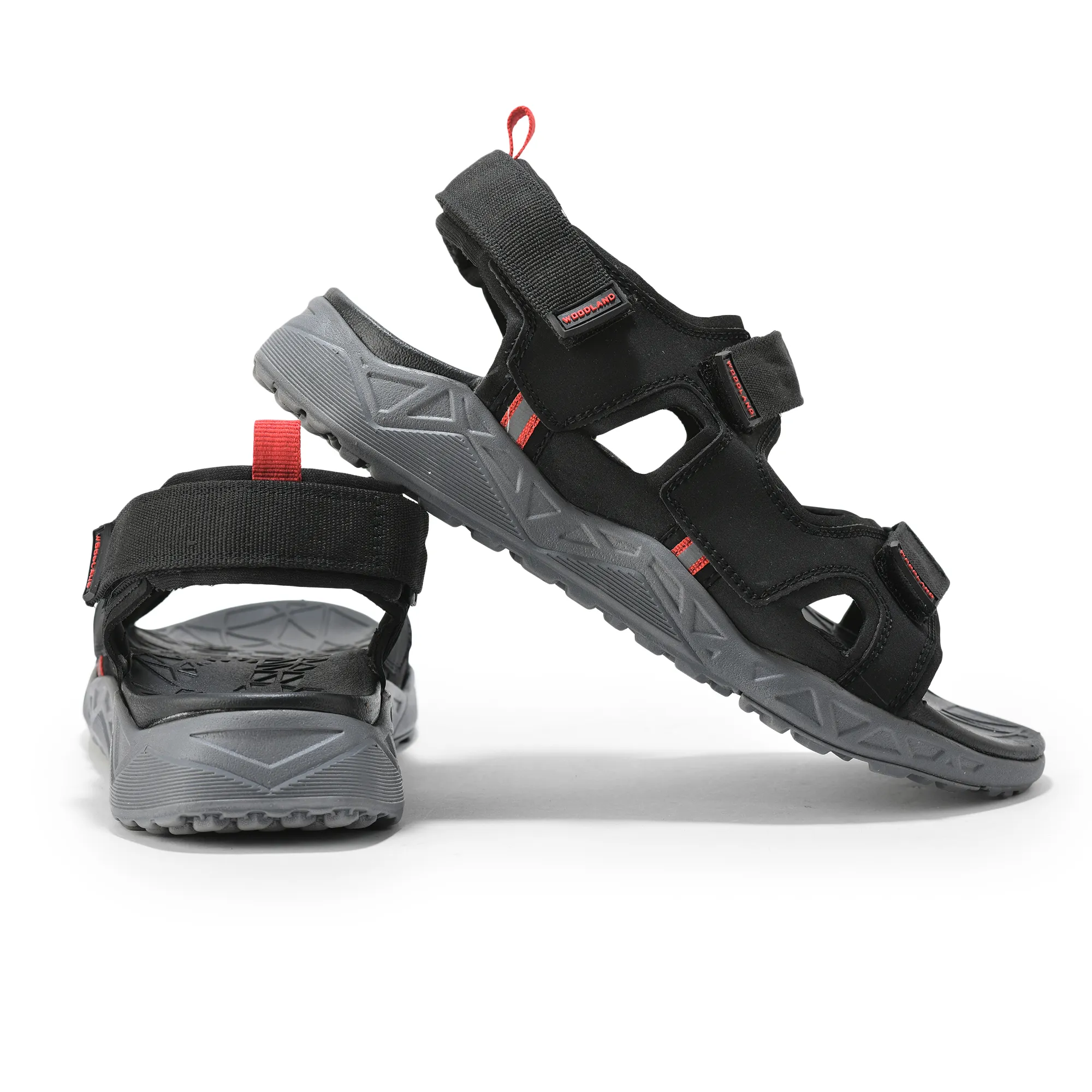 Woodland Men Black Trailbound Outdoor Sports Sandals - Thumbnail 12