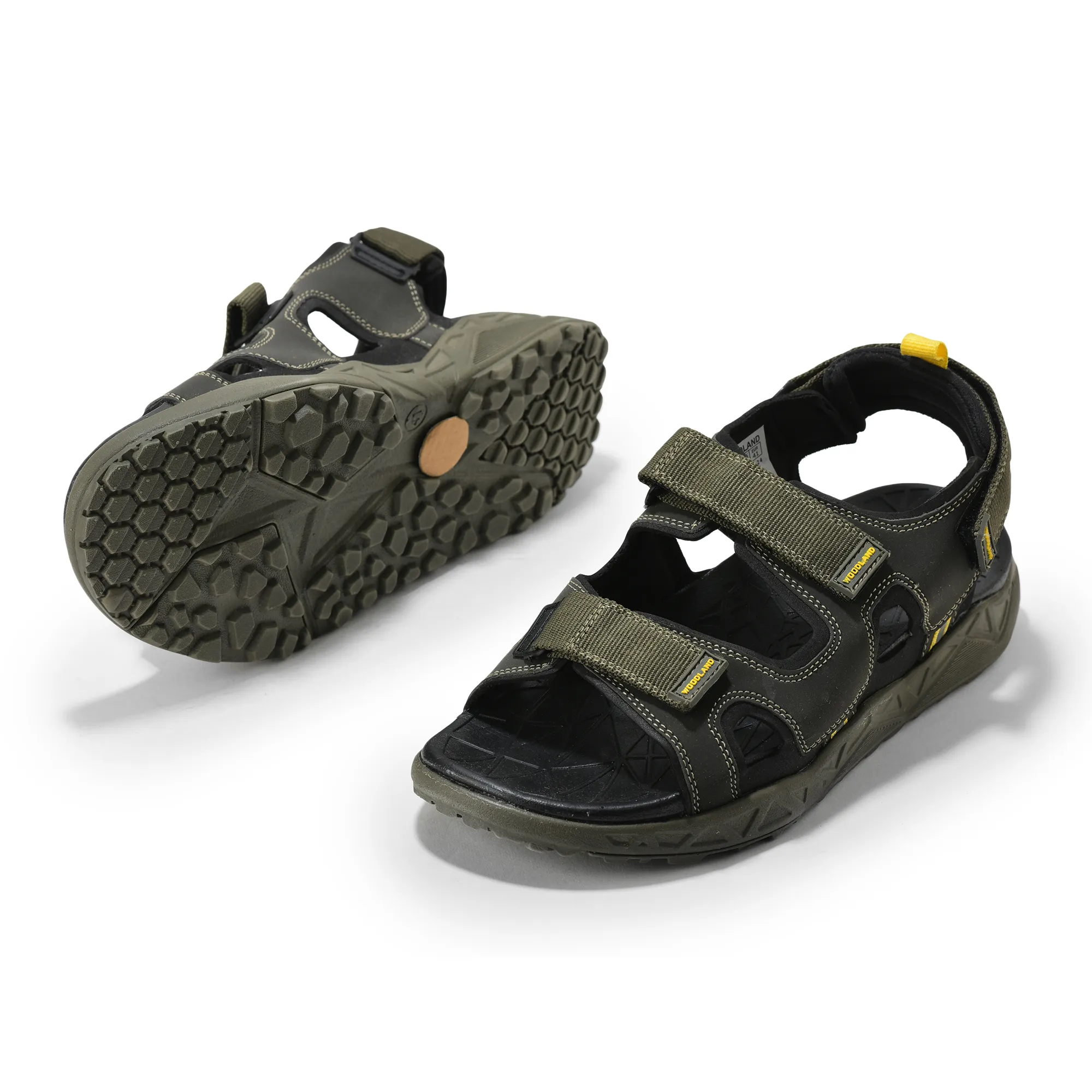 Woodland Men Olive Trailbound Outdoor Sports Sandals - Thumbnail 8