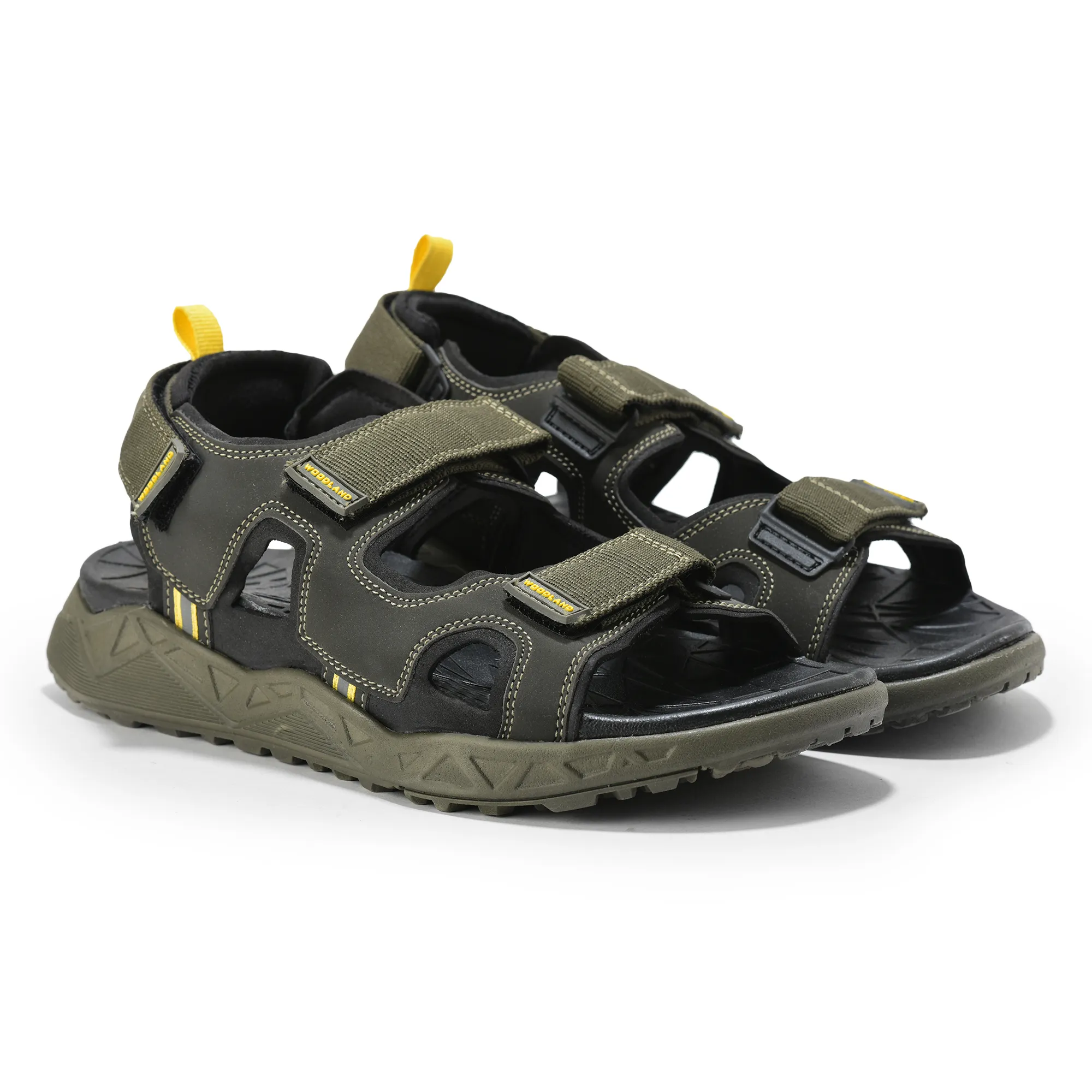 Woodland Men Olive Trailbound Outdoor Sports Sandals - Thumbnail 10