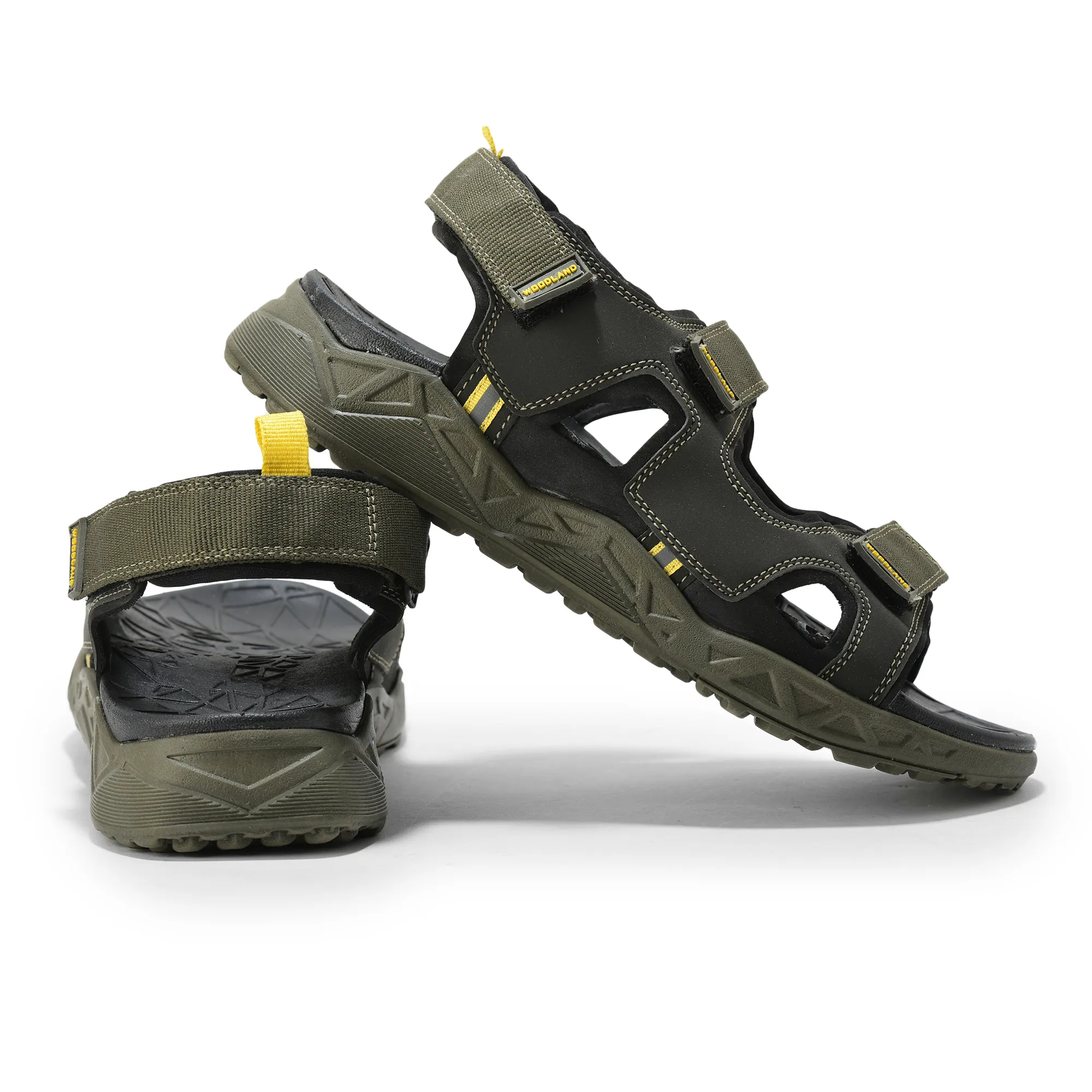Woodland Men Olive Trailbound Outdoor Sports Sandals - Thumbnail 12