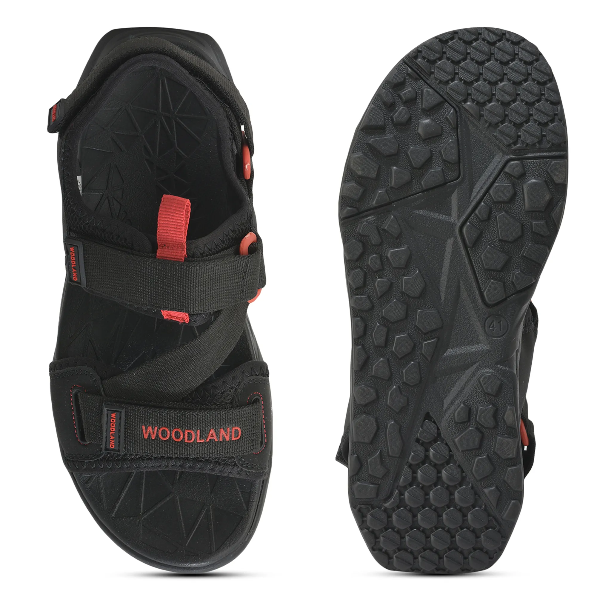 Woodland Men’s Black Adventure Sports Sandals - Thumbnail 9