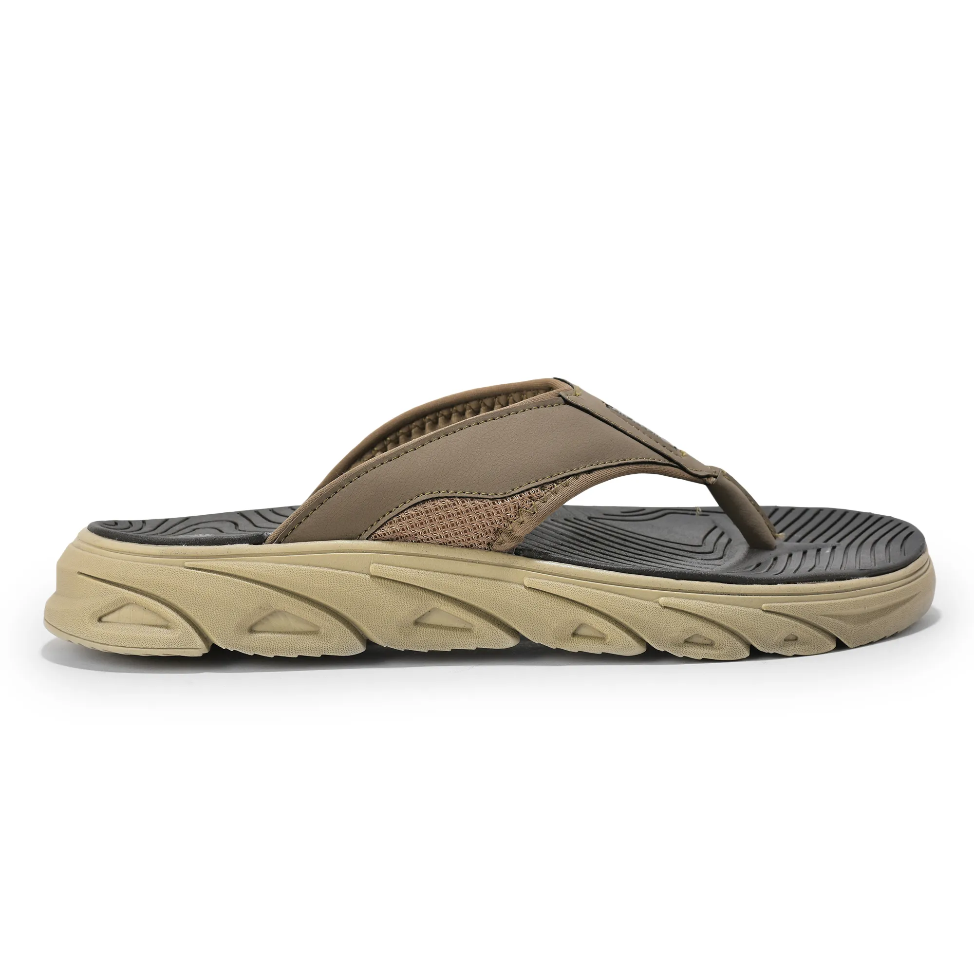 Woodland Men Khaki Active Sports Slippers - Thumbnail 2