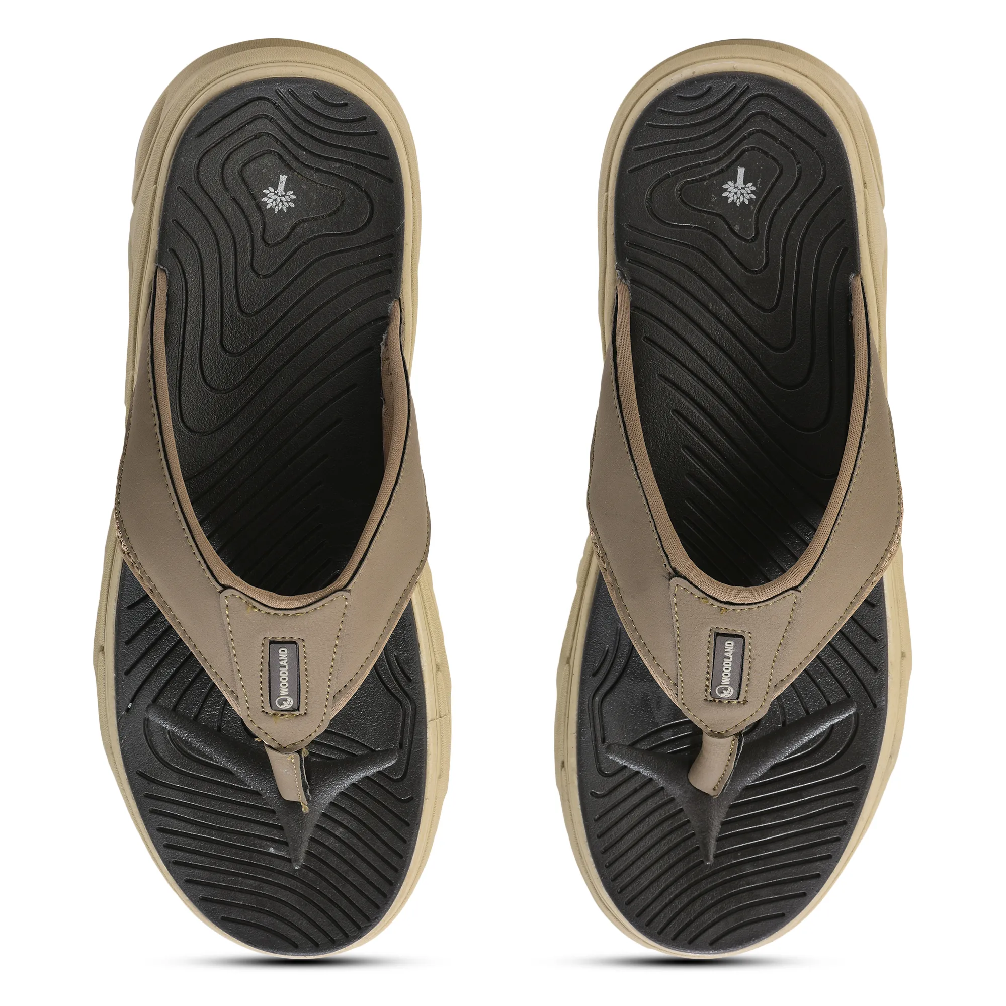 Woodland Men Khaki Active Sports Slippers - Thumbnail 7