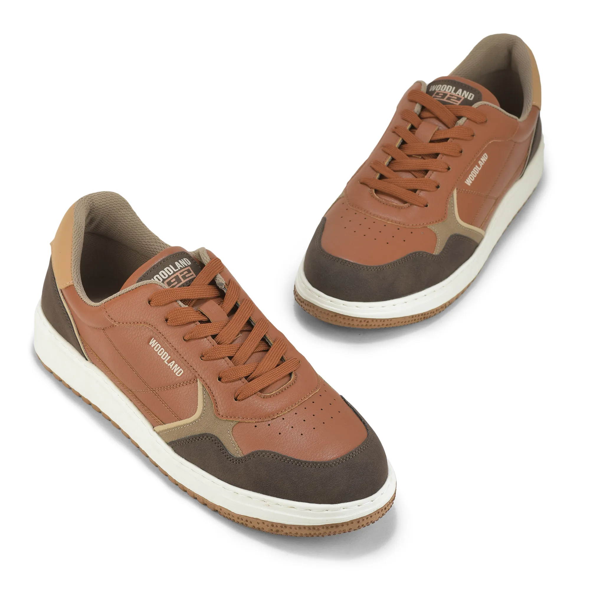 Woodland Men Tan/Beige Casual Sneakers - Thumbnail 4