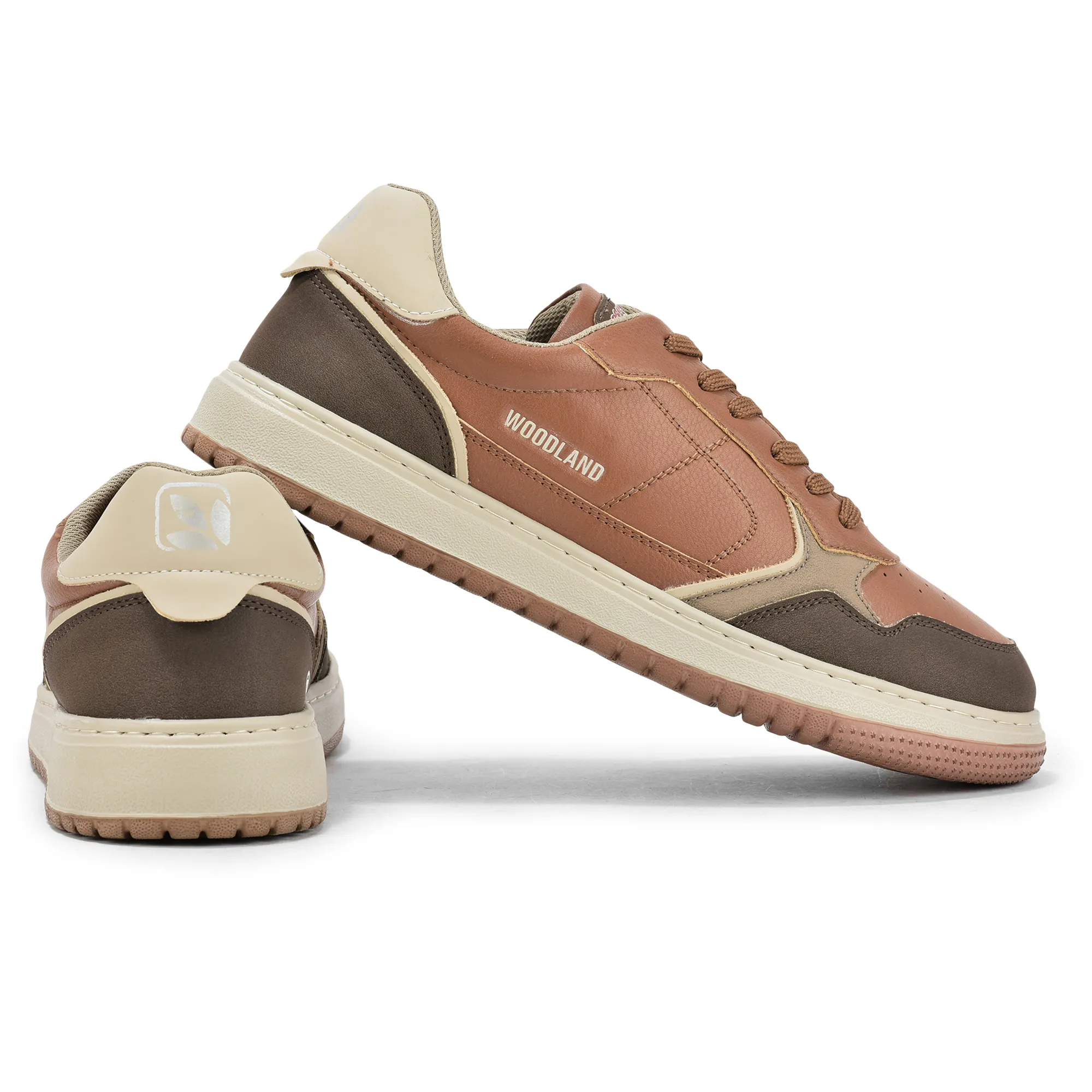 Woodland Men Tan/Beige Casual Sneakers - Thumbnail 10